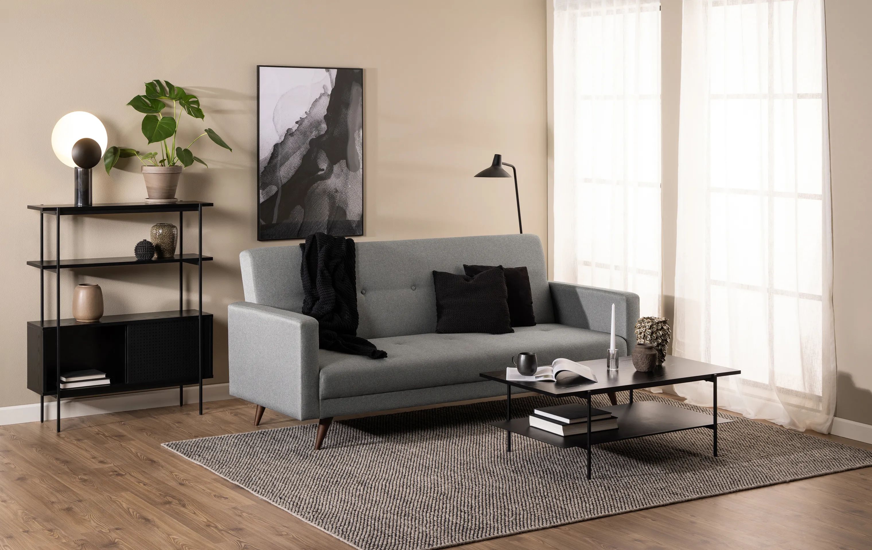 CASA Living Reoler og tilbehør Angus Reol i sort, 2