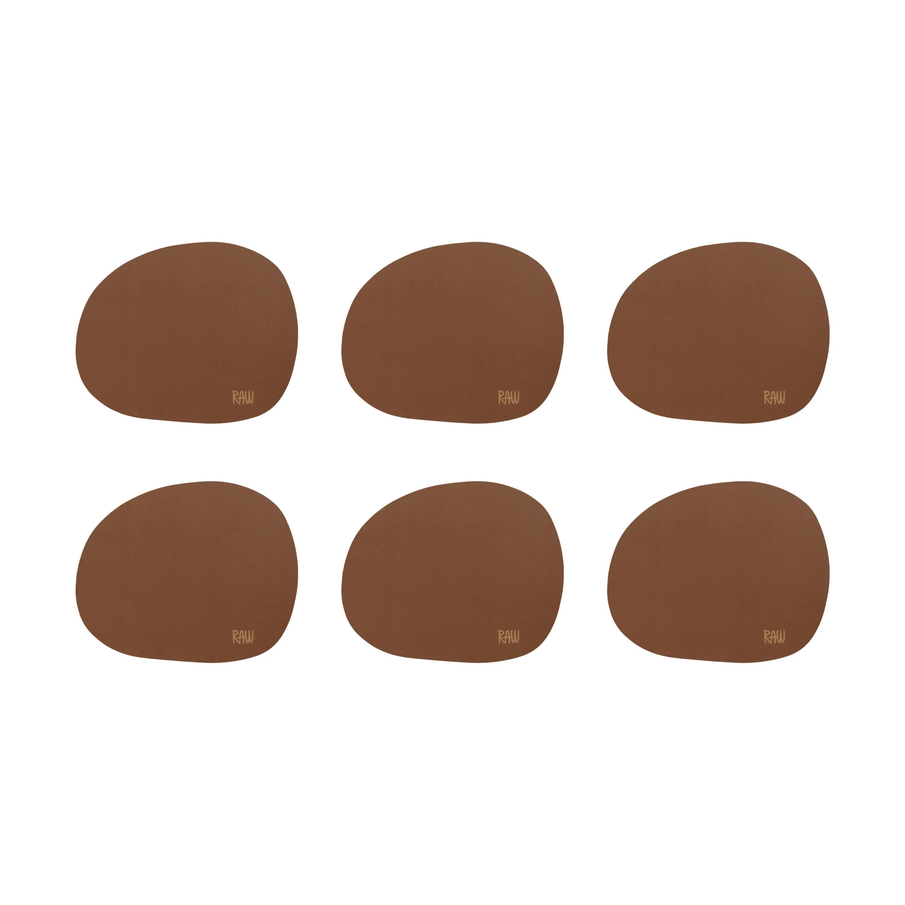 RAW by Aida Glasbrikker og coasters Coaster - 6 stk. i Mocca, 1