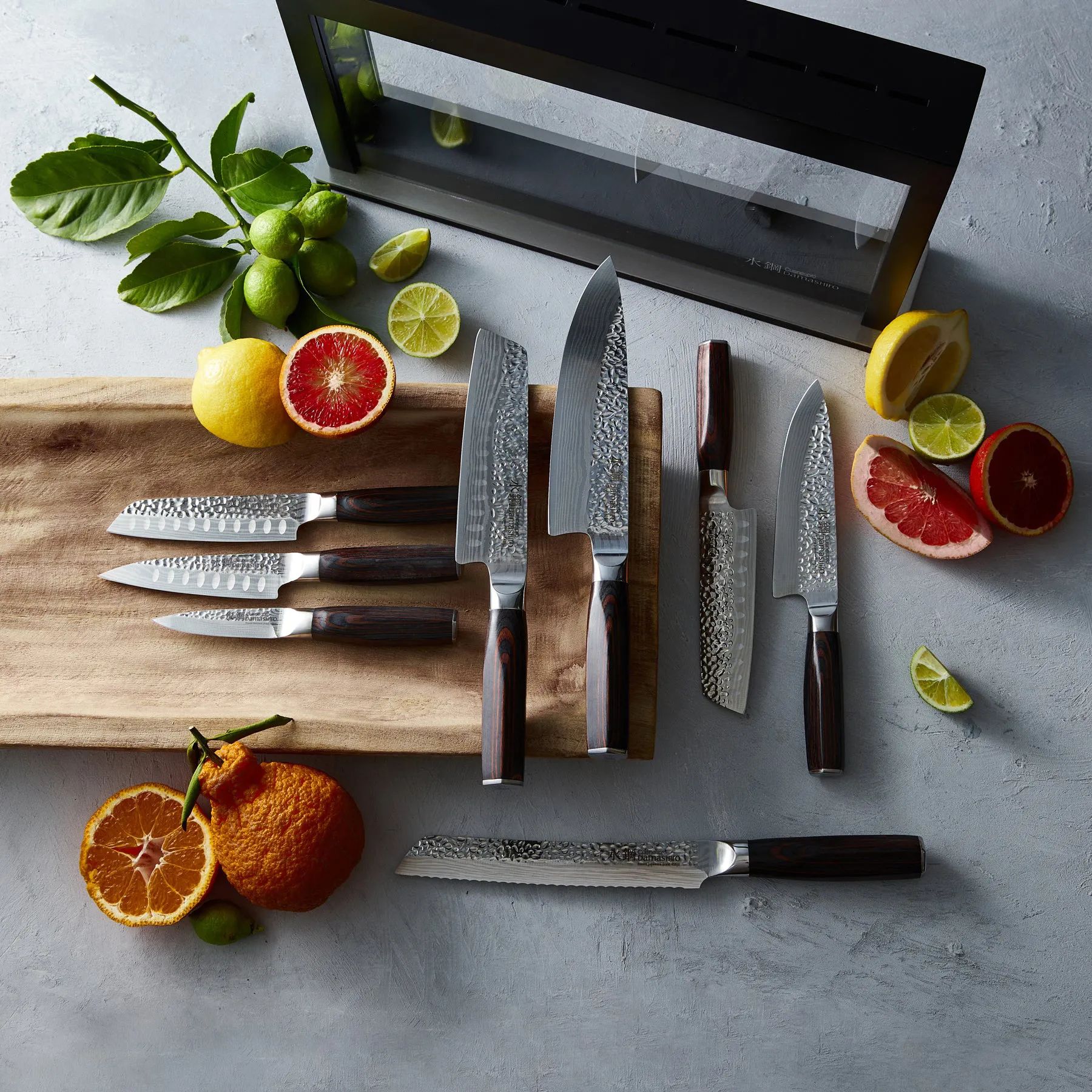 THE CUSTOM CHEF™ Knivblokke med knive Cuisine::pro® Damashiro® EMPEROR Cuisine::pro Damashiro EMPEROR Hisa Knivblok - 9 dele i Sort/klar, 3