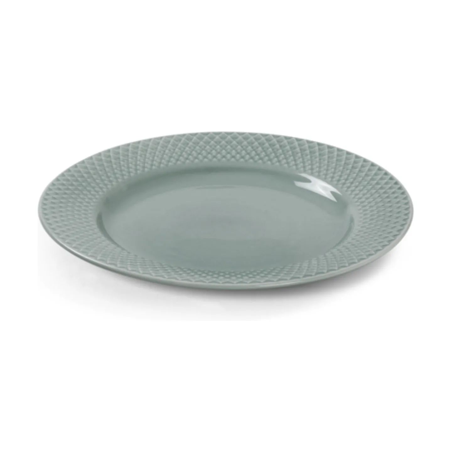 Lyngby Porcelæn Frokosttallerkener Rhombe Earth Frokosttallerken i Moss, 4
