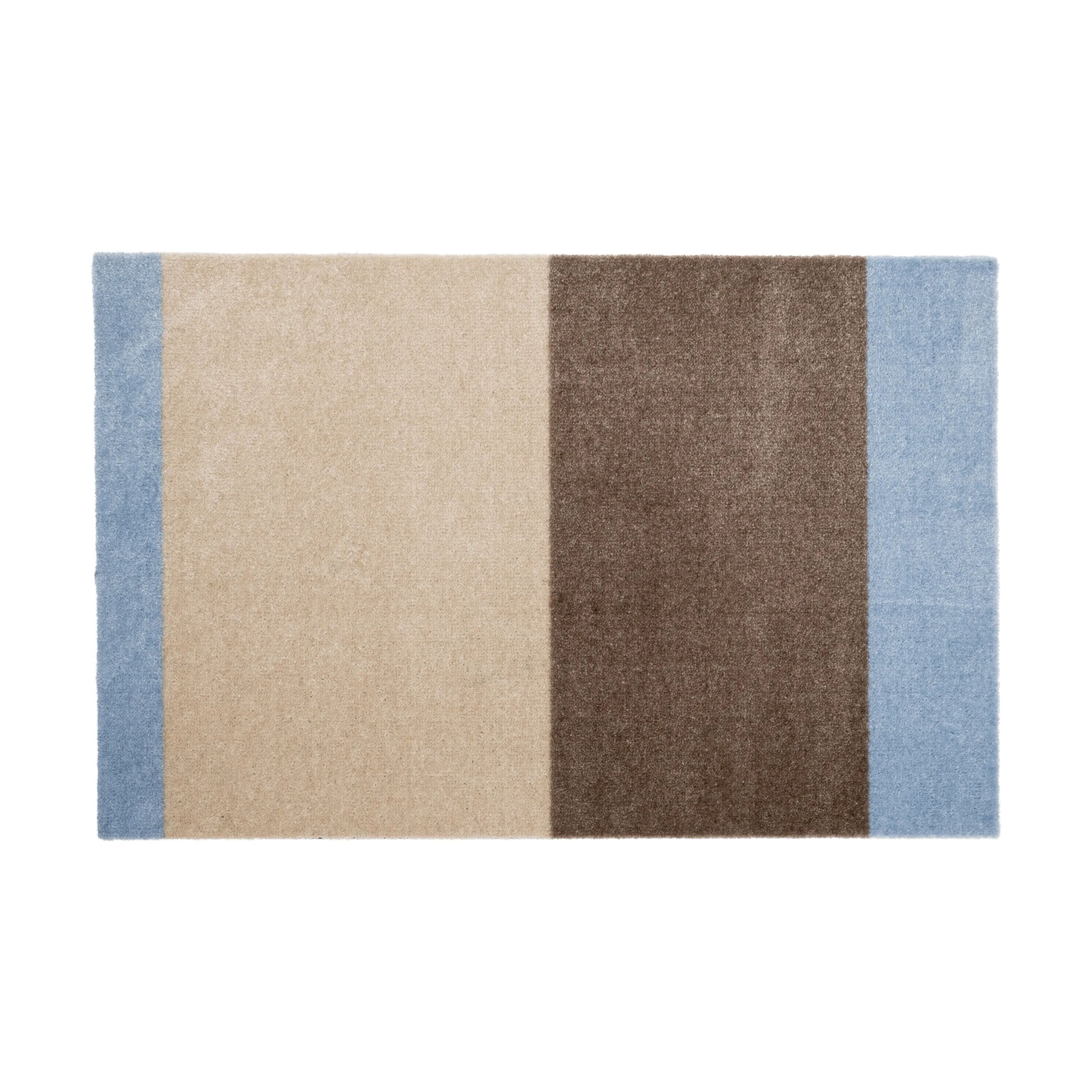 Tica Copenhagen Dørmåtter Stripes Horisontal Gulvmåtte i ivory/Sand/Blå, B60 x L90 cm, 1