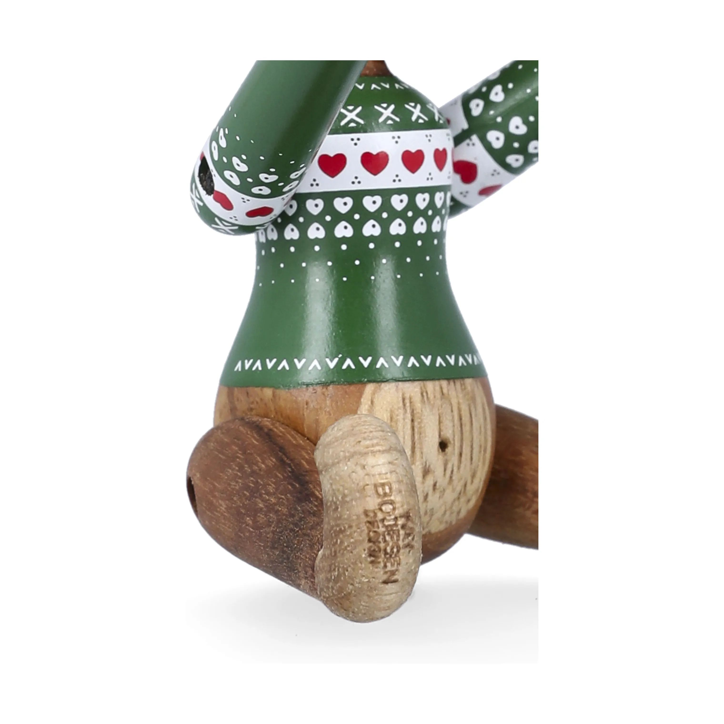Kay Bojesen Julefigurer Monkey Abe m. julesweater - Mini i Grøn, 9,5 cm, 6