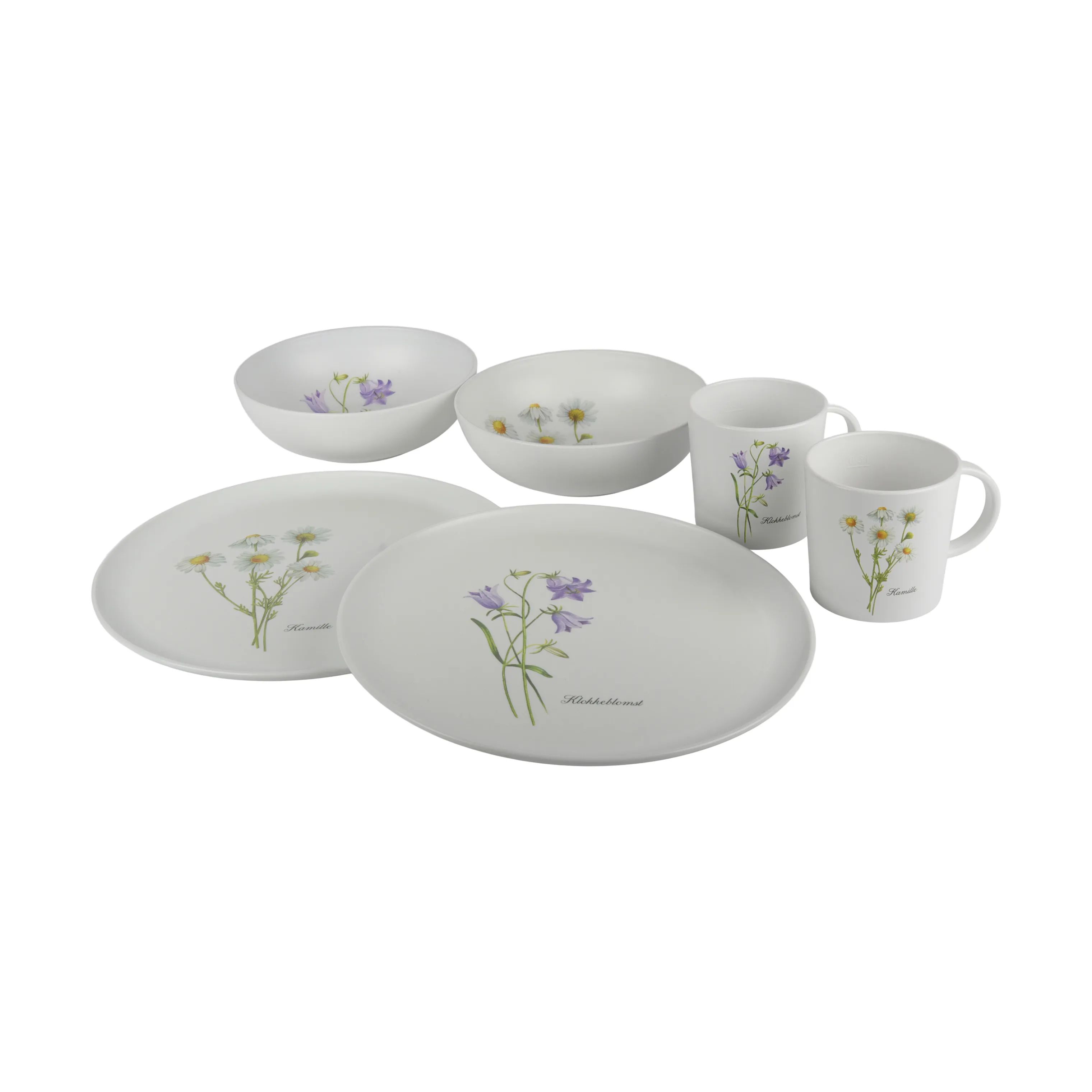 Cook & Baker Middagstallerkener Flora Tallerken i Klokkeblomst, 3