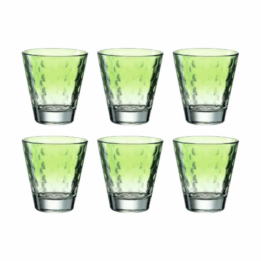 Leonardo Vandglas Leonardo Vandglas - 6 stk. i Klar/grøn, 21.5 cl, 1