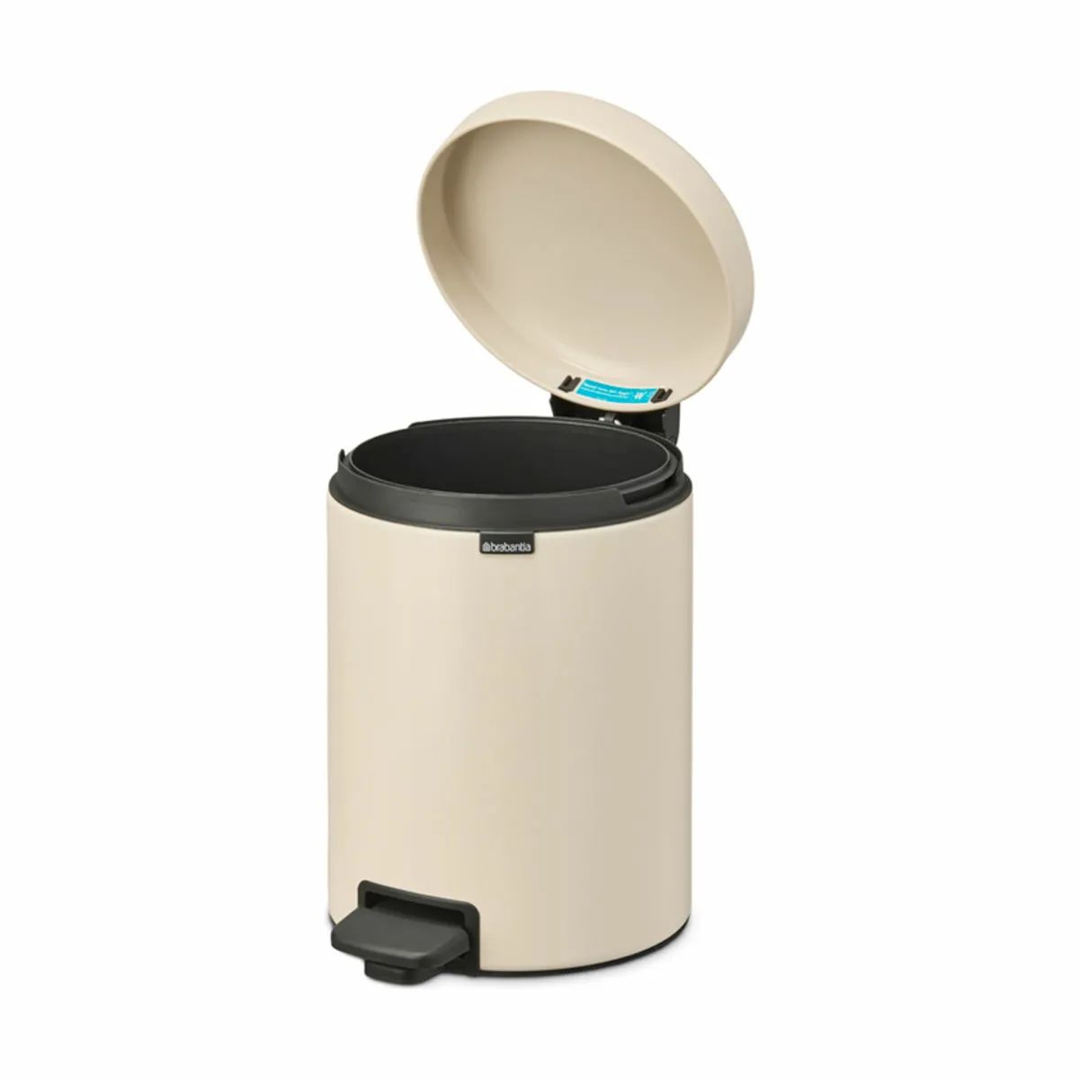 Brabantia Toiletspande NewIcon Pedalspand i Soft beige , 5 L, 3