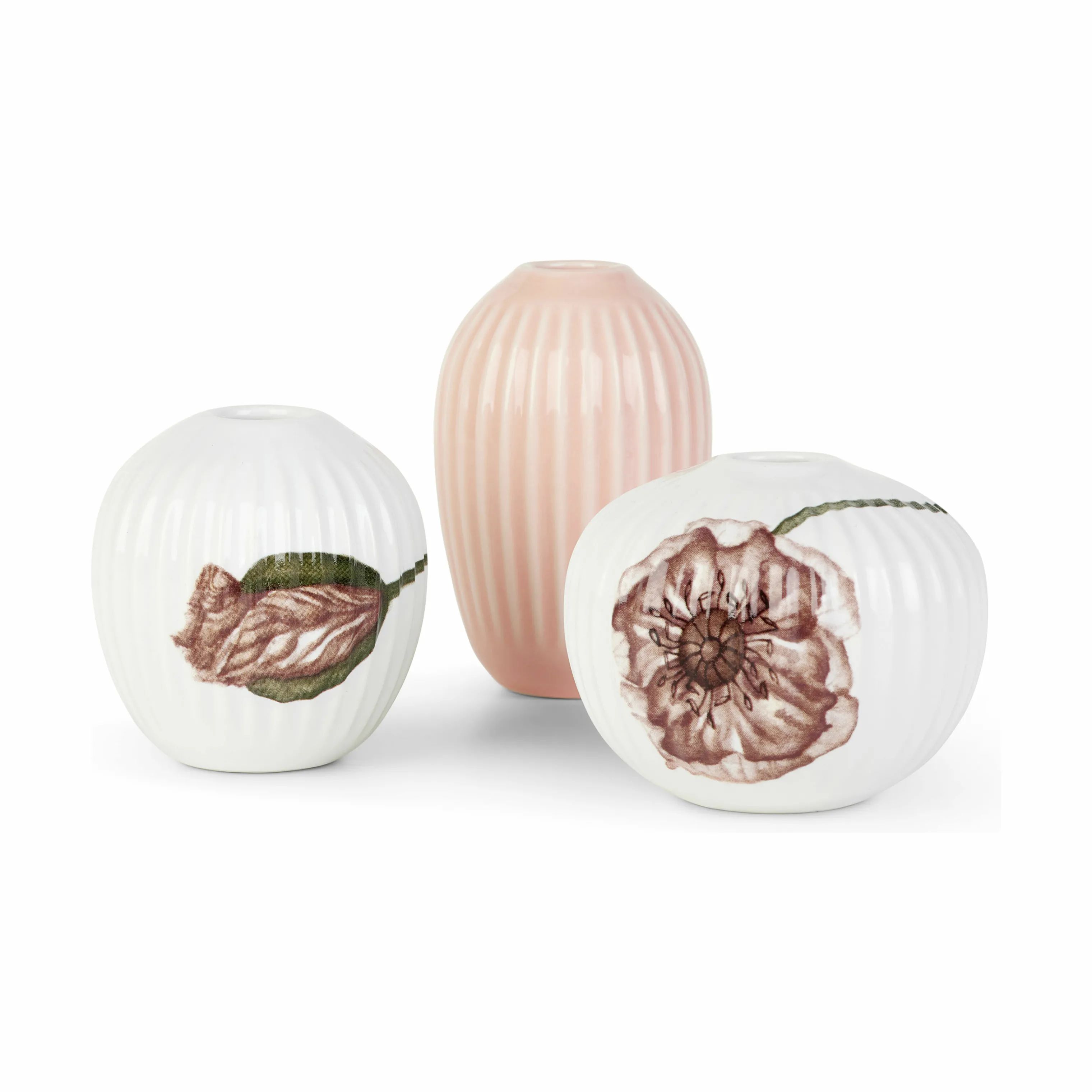 Kähler Vaser Hammershøi Poppy Vase - 3 stk. i hvid, 1