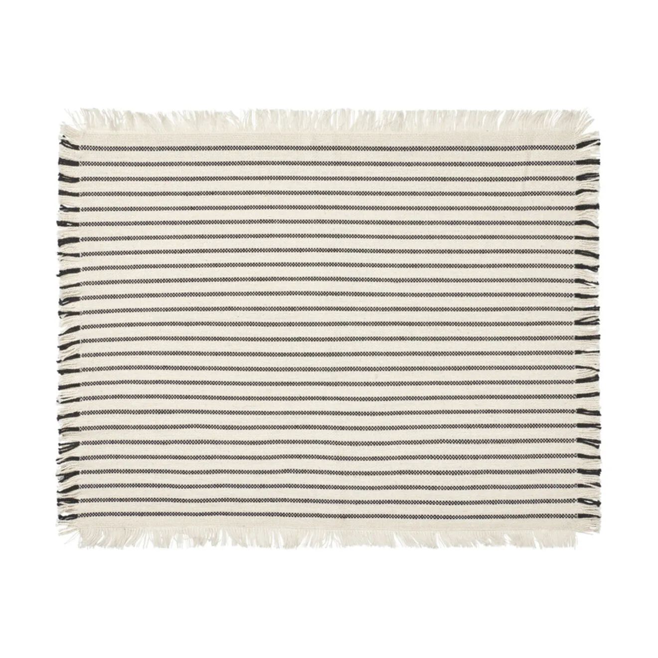 Broste Copenhagen Dækkeservietter Elouise Dækkeserviet i Off White/Black, 1