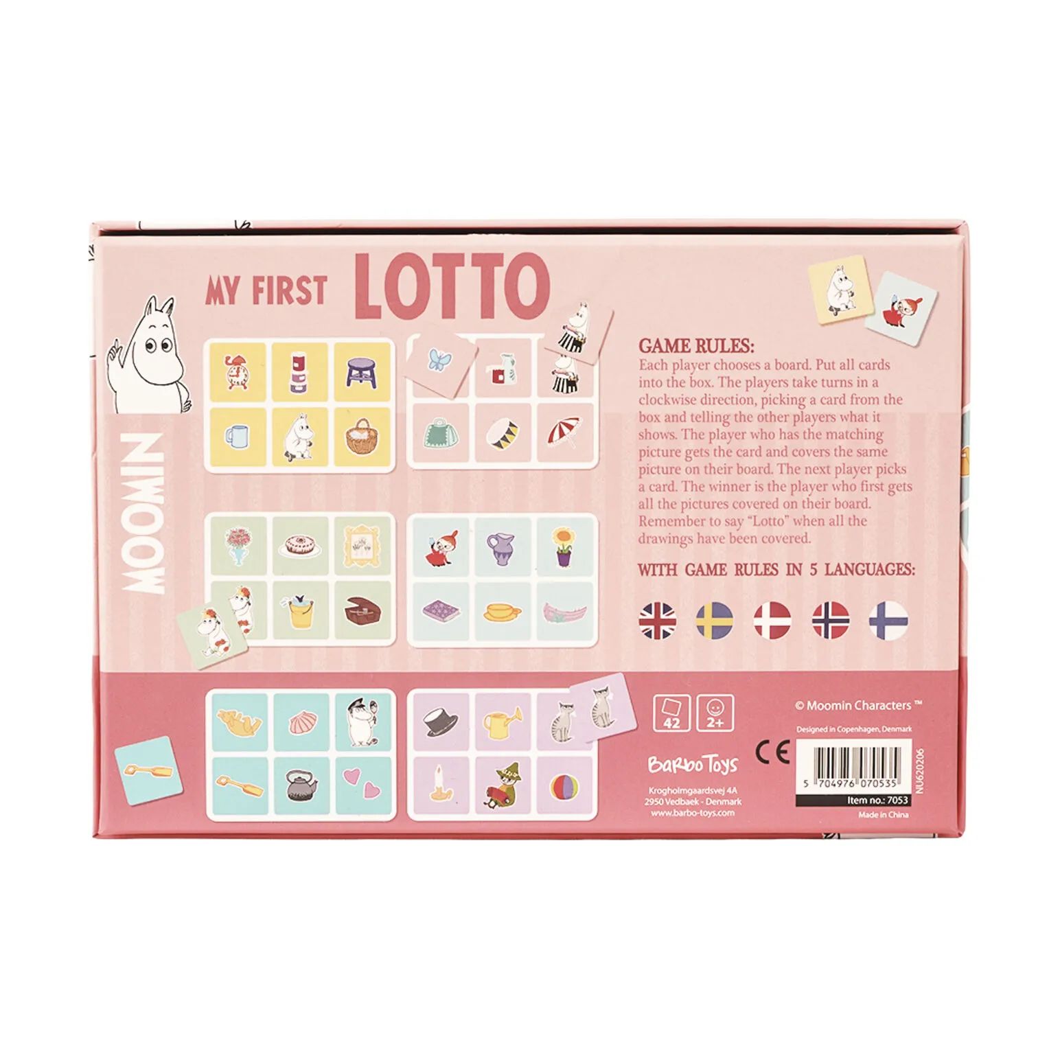 Barbo Toys Spil Moomin Huskespil - Mit første lotto i Multifarvet, 3