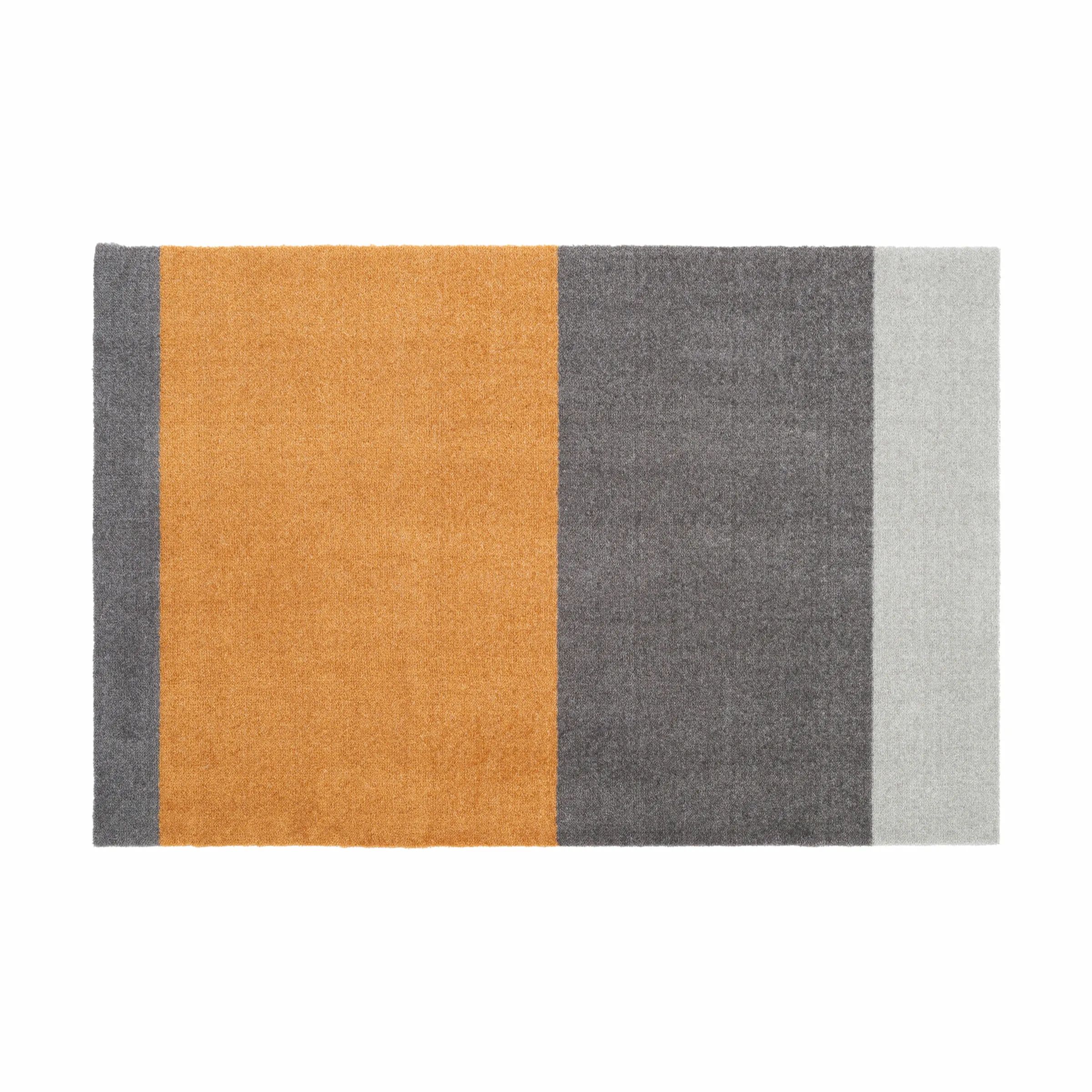 Tica Copenhagen Dørmåtter Stripes Horisontal Gulvmåtte i dijon/lysegrå/steelgrey, B60 x L90 cm, 1