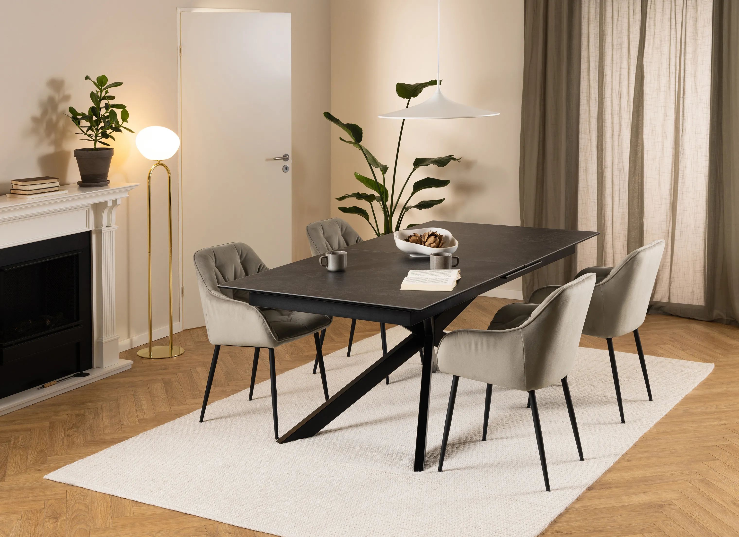 CASA Living Spiseborde Irwine Spisebord i Sort, H76 x B240 x L100 cm, 2