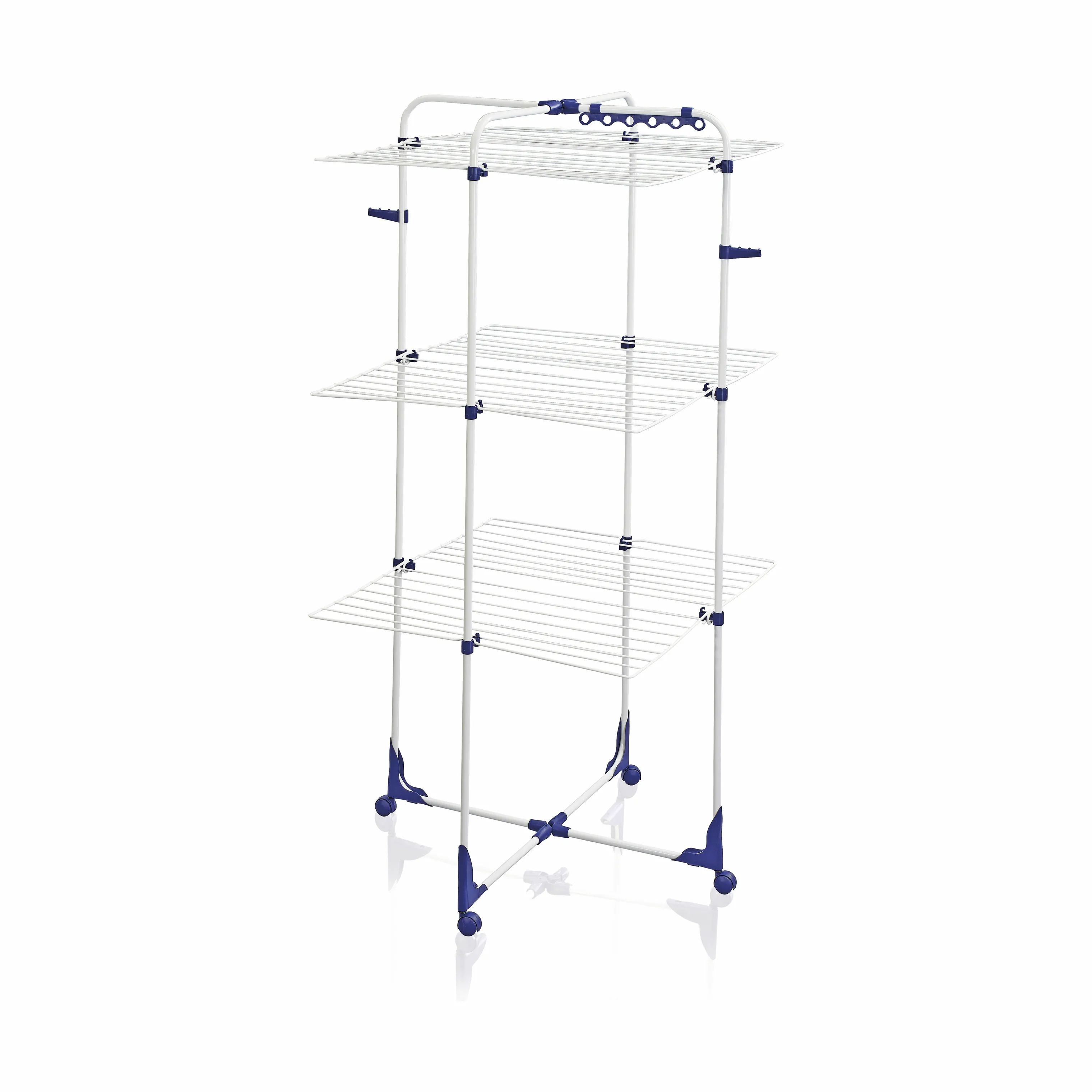 Leifheit Tørrestativer Classic Tower 340 Tørrestativ i Hvid/blå, 146 cm, 1