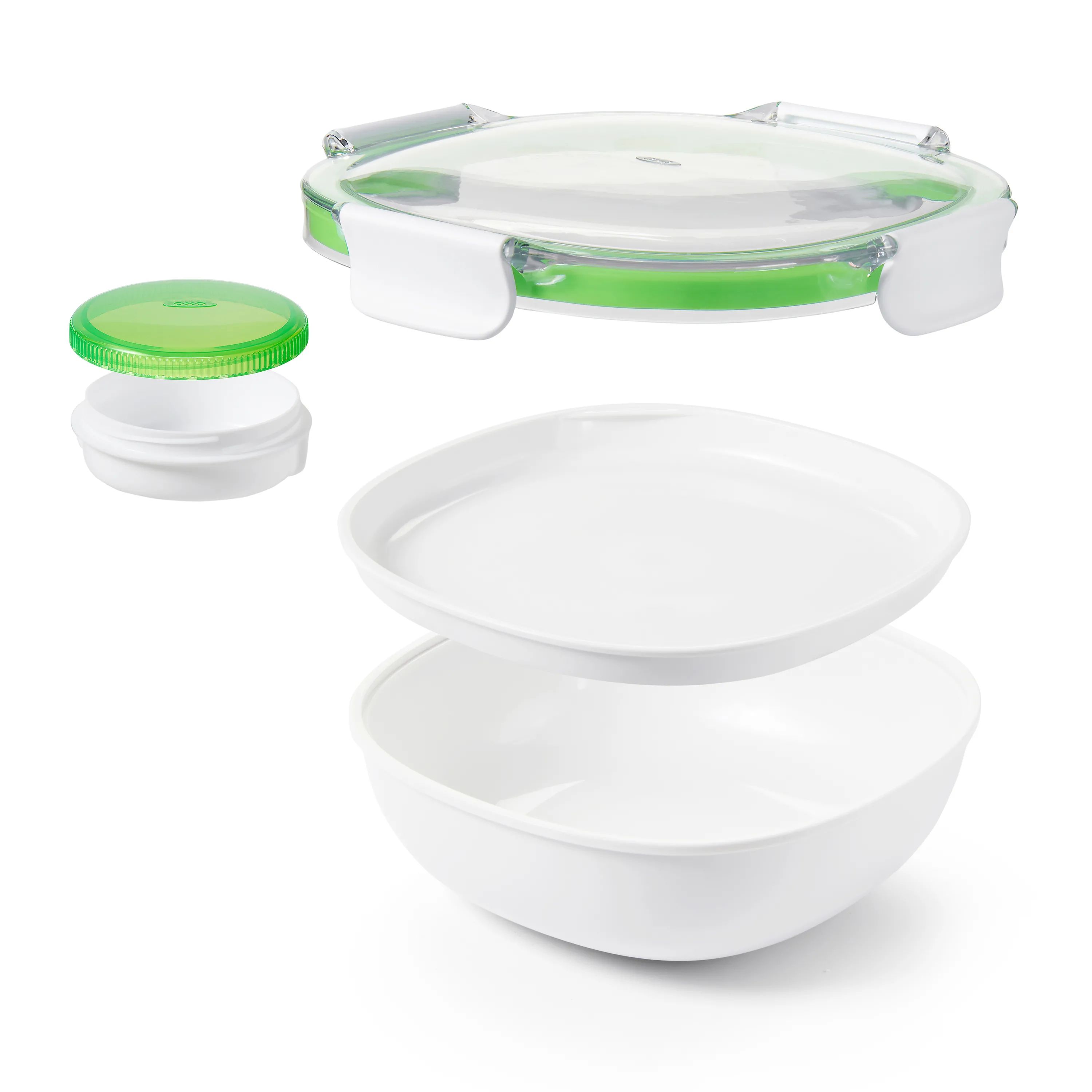 OXO Opbevaringsbokse Good Grips Salatbeholder i hvid;klar, B17 x L20,5 cm, 3