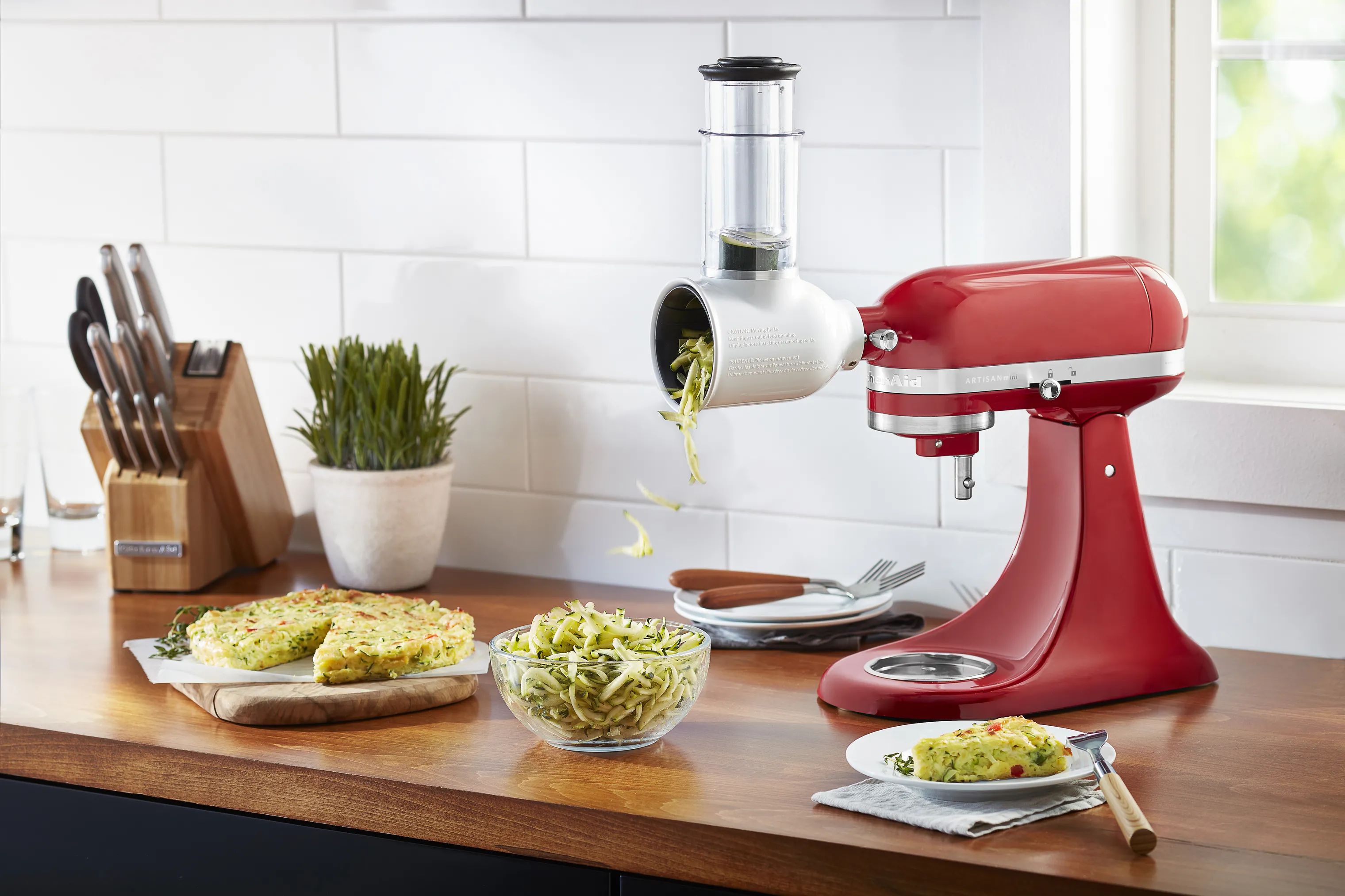 KitchenAid Tilbehør til røremaskiner Artisan Fresh Prep Råkostjern i Hvid, 2