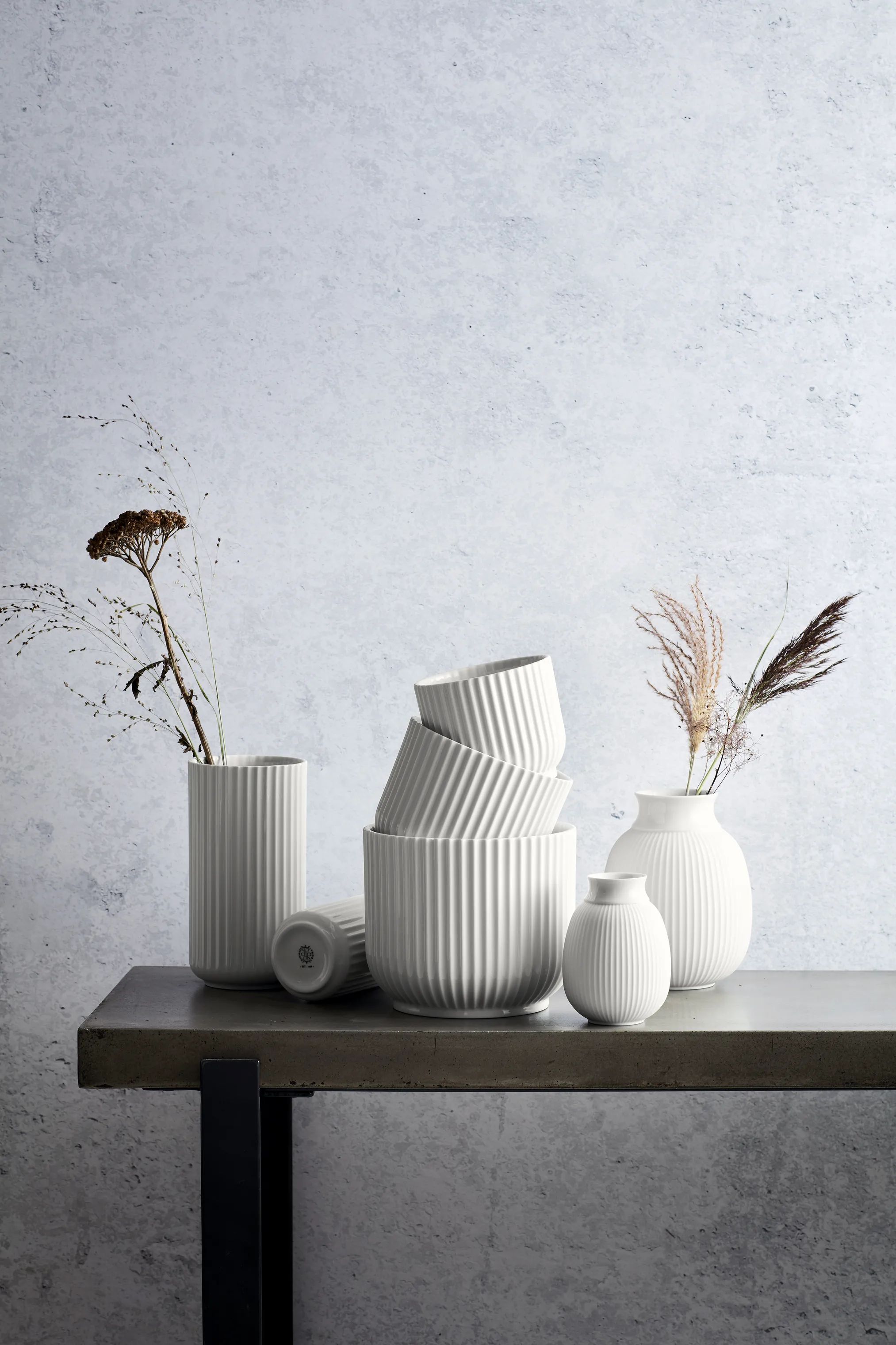 Lyngby Porcelæn Vaser Lyngby Curve Vase i Hvid, 12 cm, 2