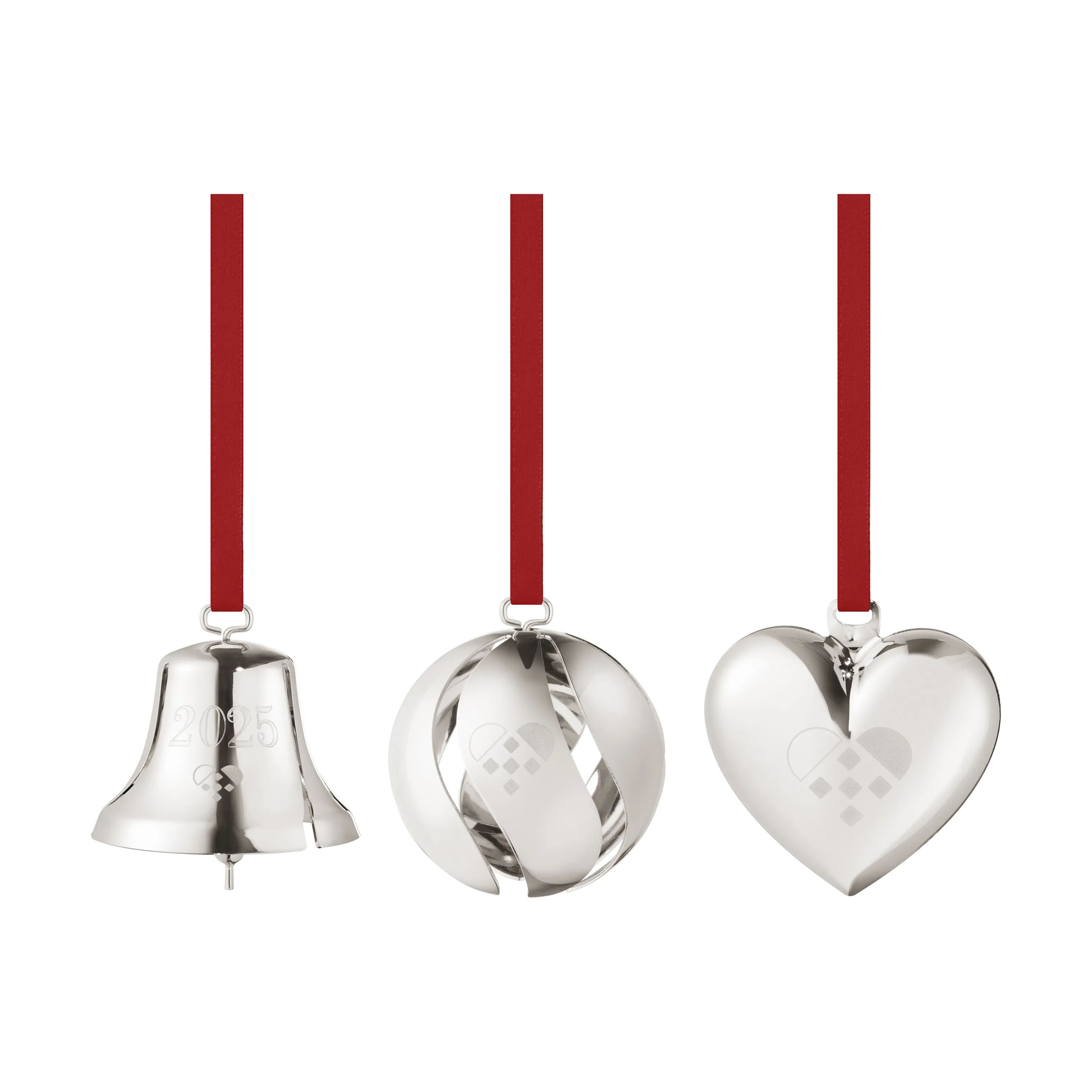 Georg Jensen Juleophæng Christmas Collectibles CC 2025 Juleornamentsæt - 3 stk. i Sølv, 1
