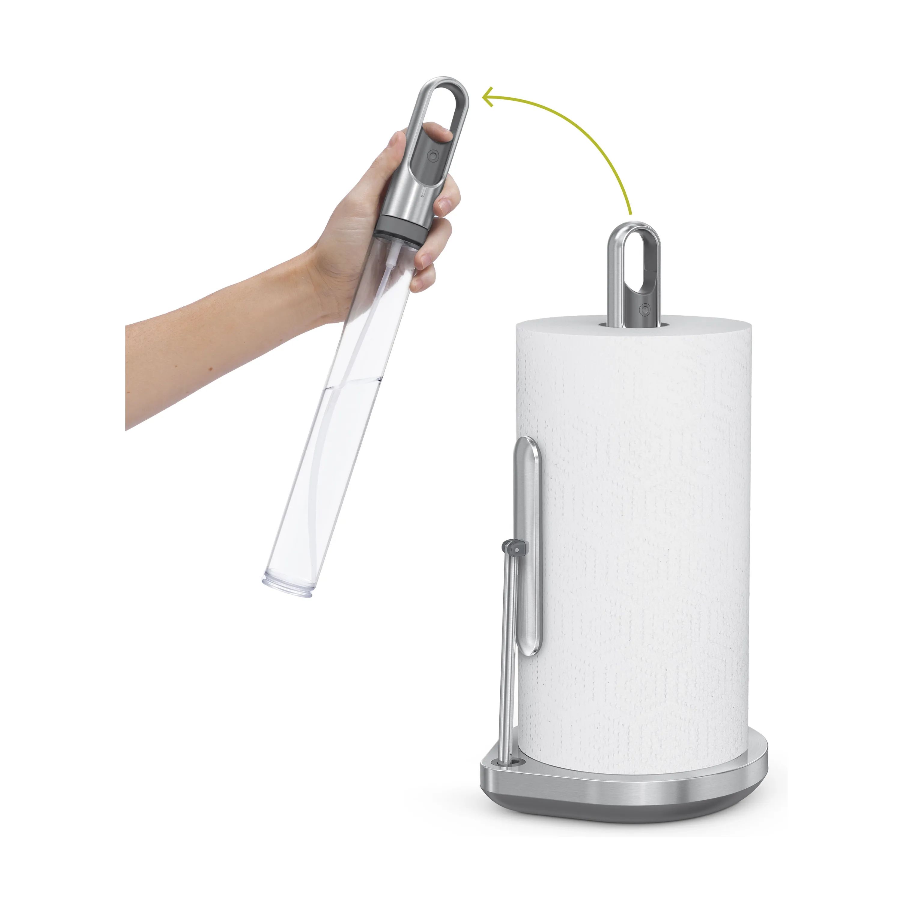 Simplehuman Køkkenrulleholdere Køkkenrulleholder m. pumpe i Sølv, 3
