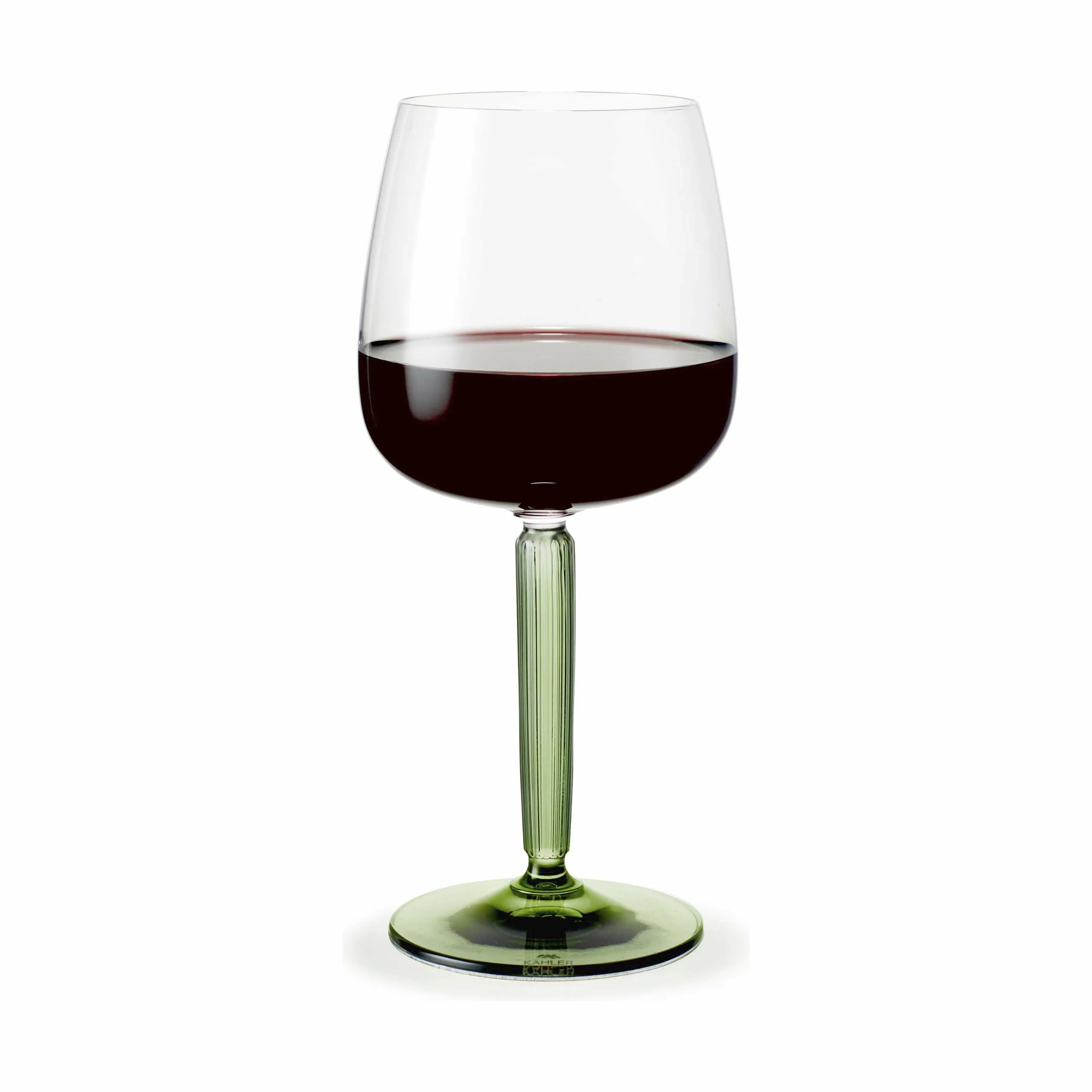 Kähler Rødvinsglas Hammershøi Rødvinsglas - 2 stk. i Grøn, 4