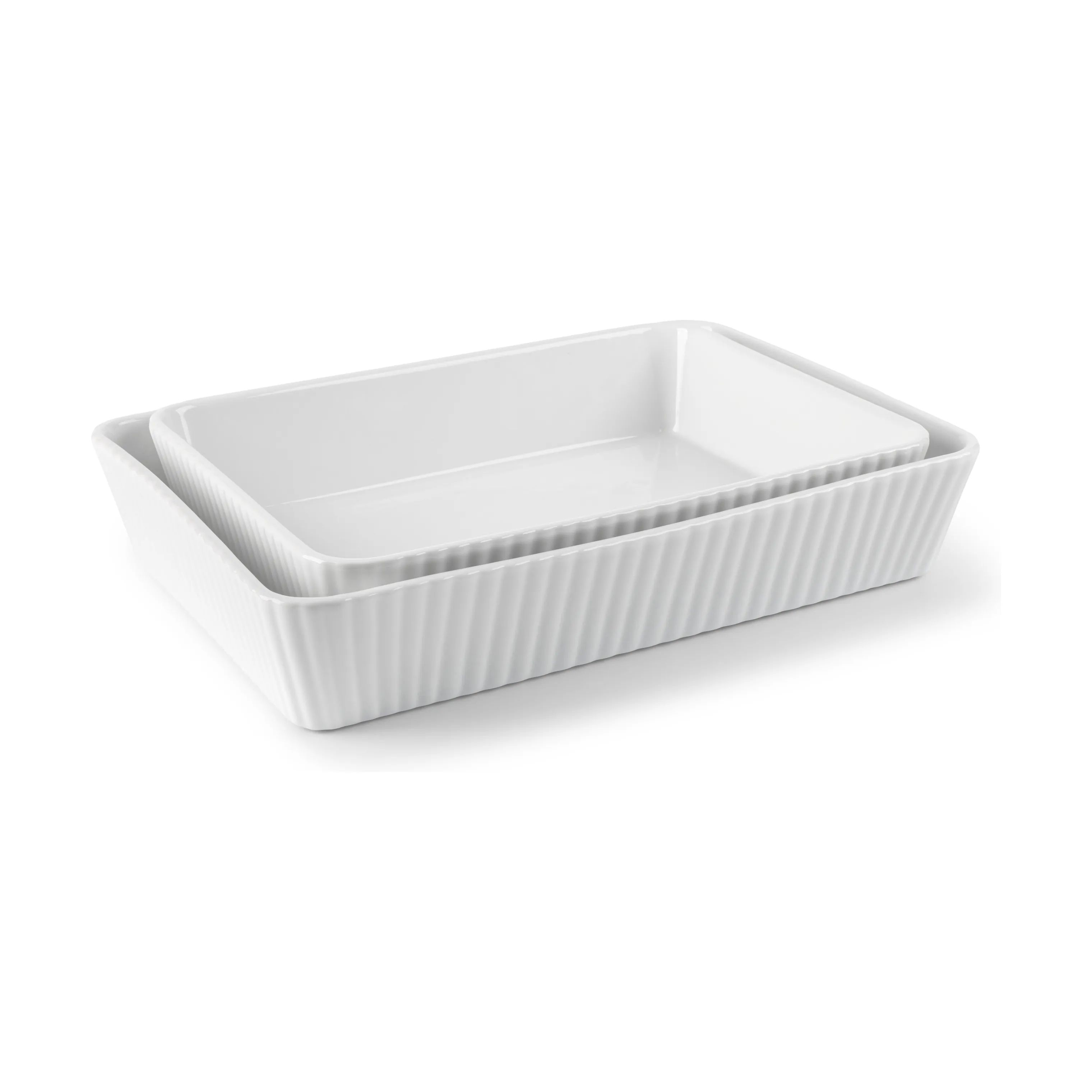 CASA Living Ovnfaste fade Daisy Fadsæt - 2 dele i Hvid, 1