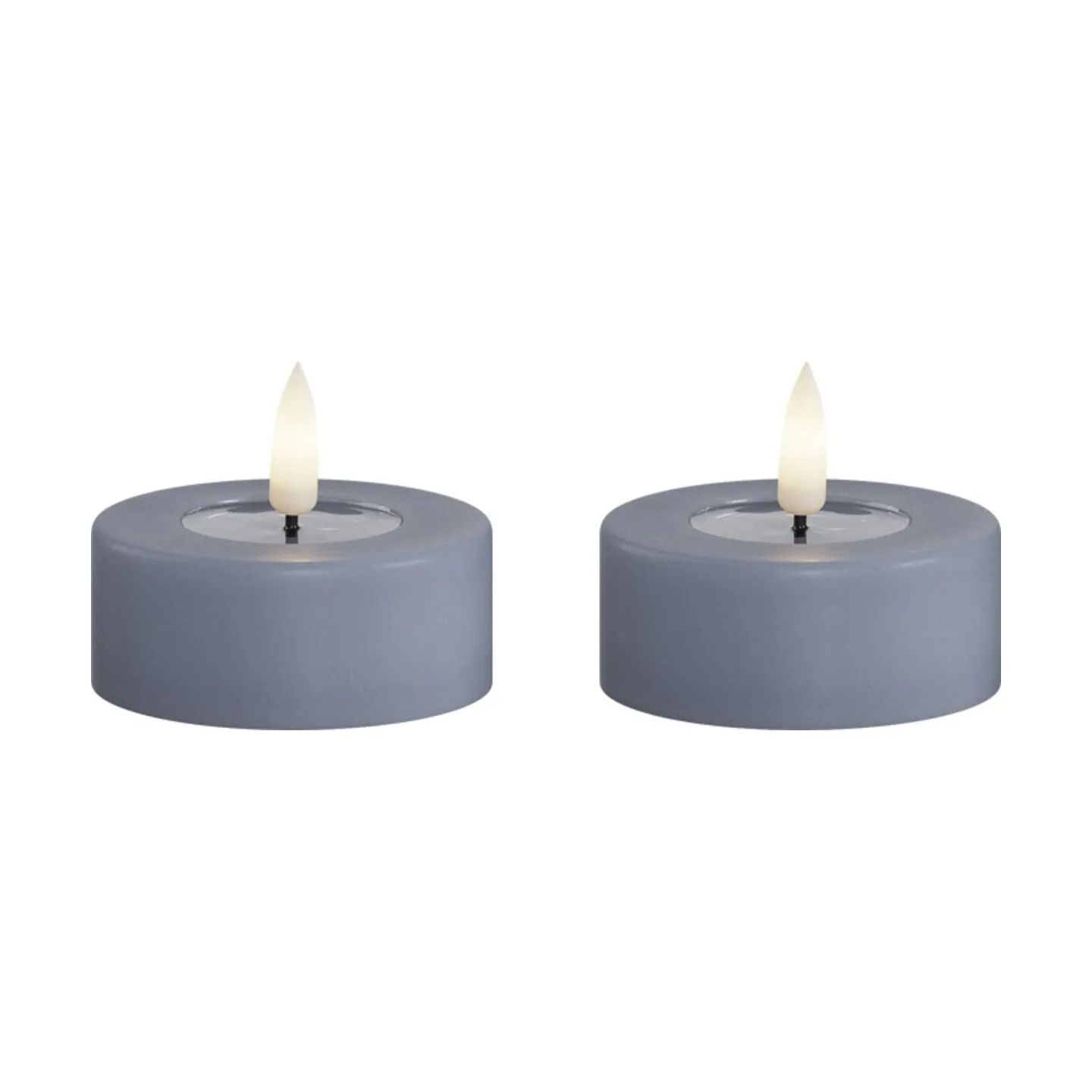 Deluxe Homeart LED-lys Real Flame LED Fyrfadslys - 2 stk. i Ice blue, 6,1 cm, 1