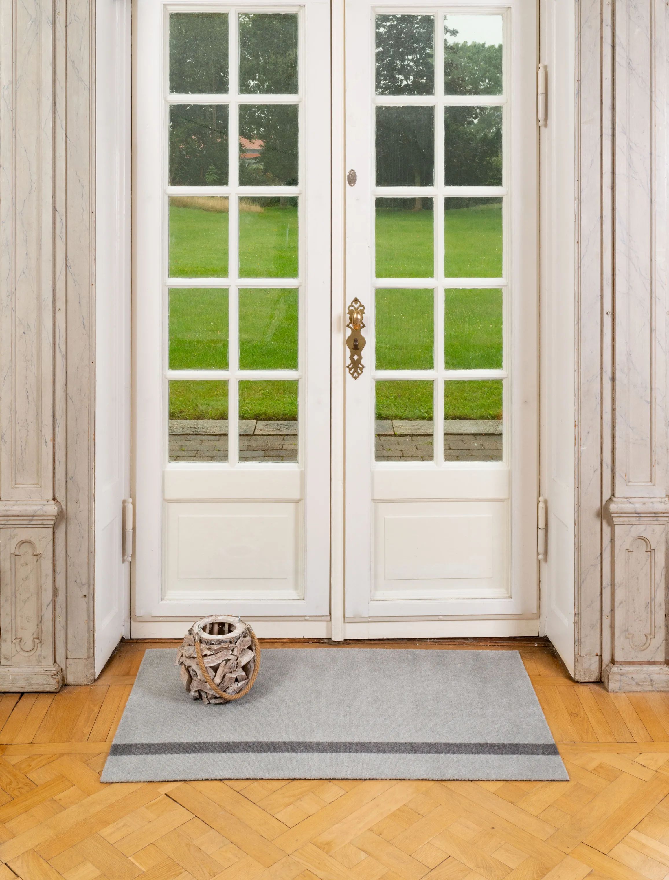 Tica Copenhagen Gulvtæpper Stripes Vertikal Gulvtæppe i Lysegrå/steelgrey, B67 x L120 cm, 3
