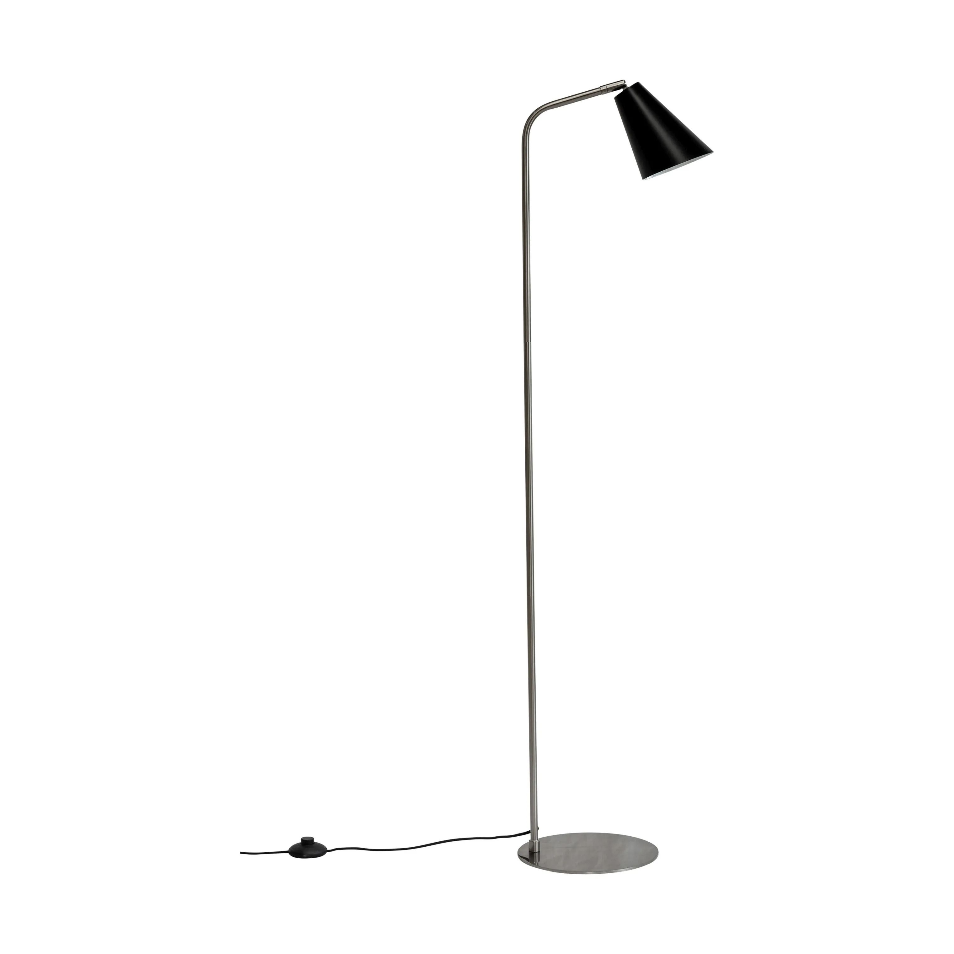 Dyberg Larsen Gulvlamper Oswald Gulvlampe i Sort/ Børstet stål, 1