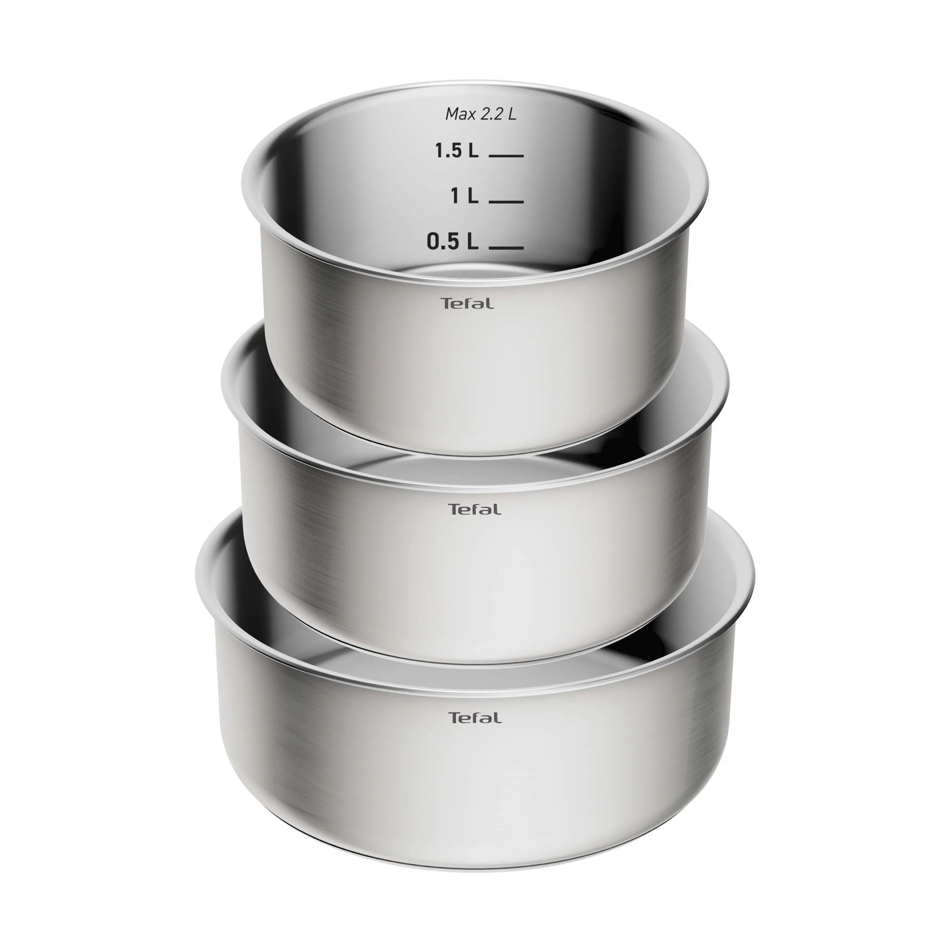 Tefal Grydesæt Ingenio Emotion Plus SS Grydesæt - 4 dele i Sølvfarvet, 4
