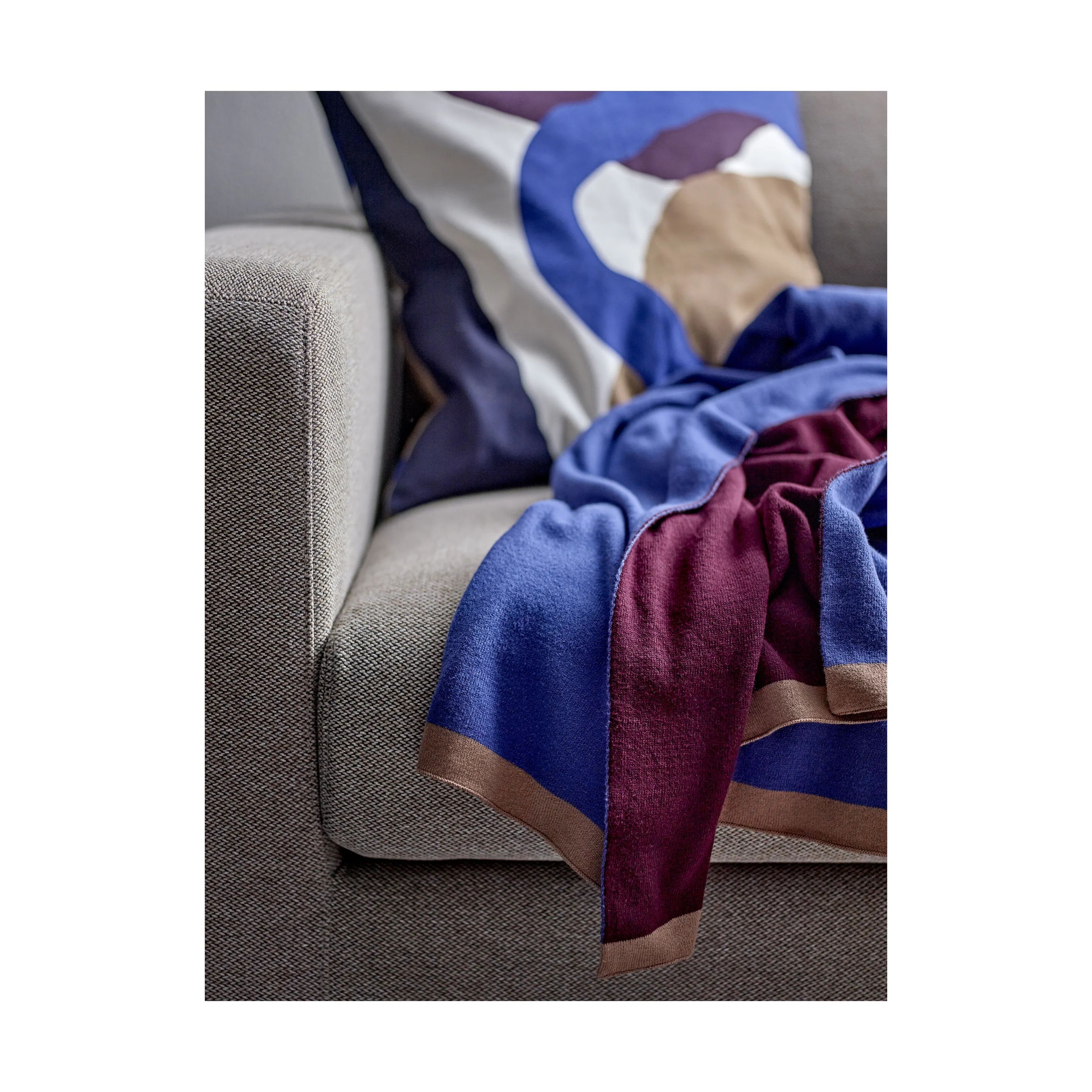 Södahl Plaider Impression Plaid i Royal Blue, 4