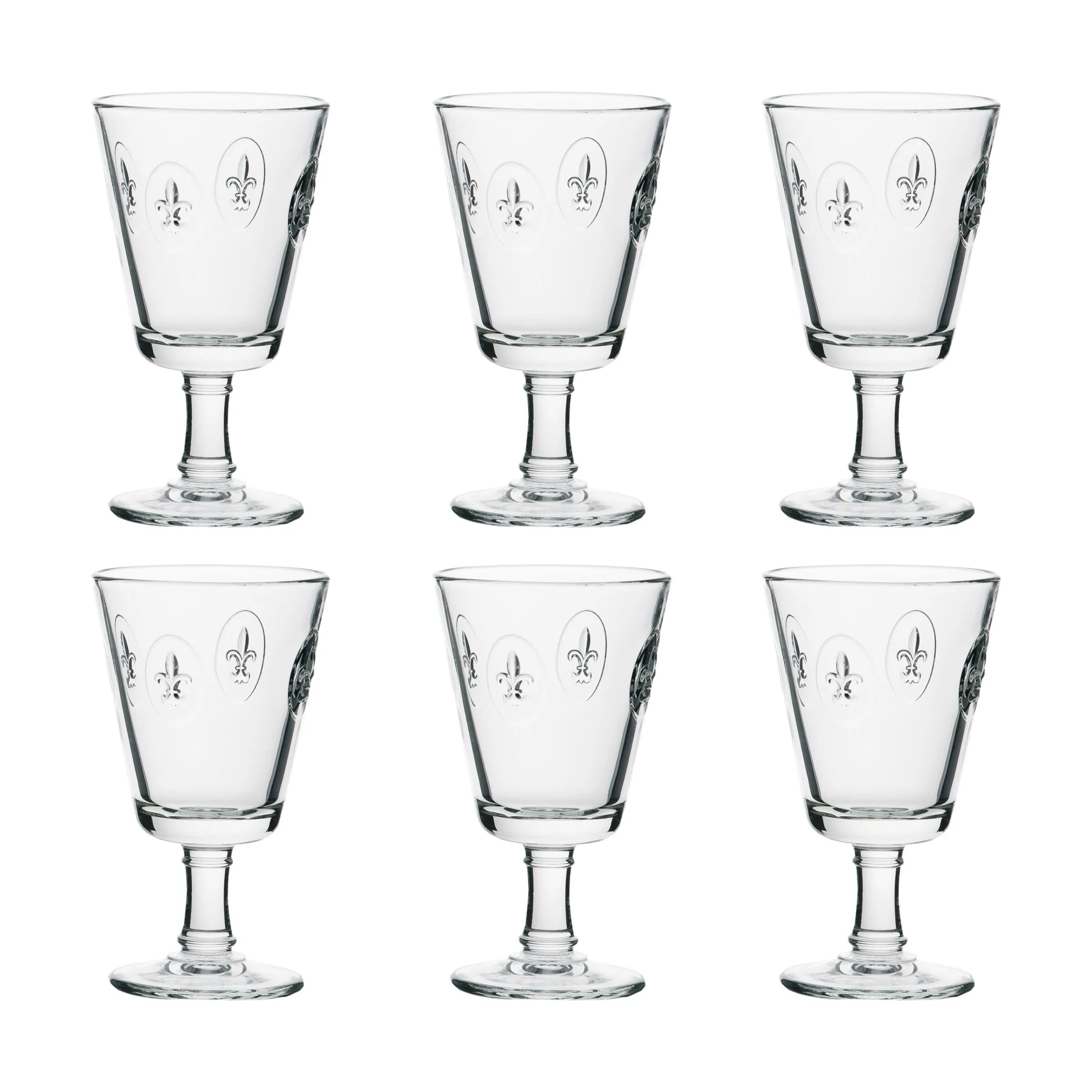 La Rochère Hvidvinsglas Fleur De Lys Vinglas - 6 stk. i Klar, 1