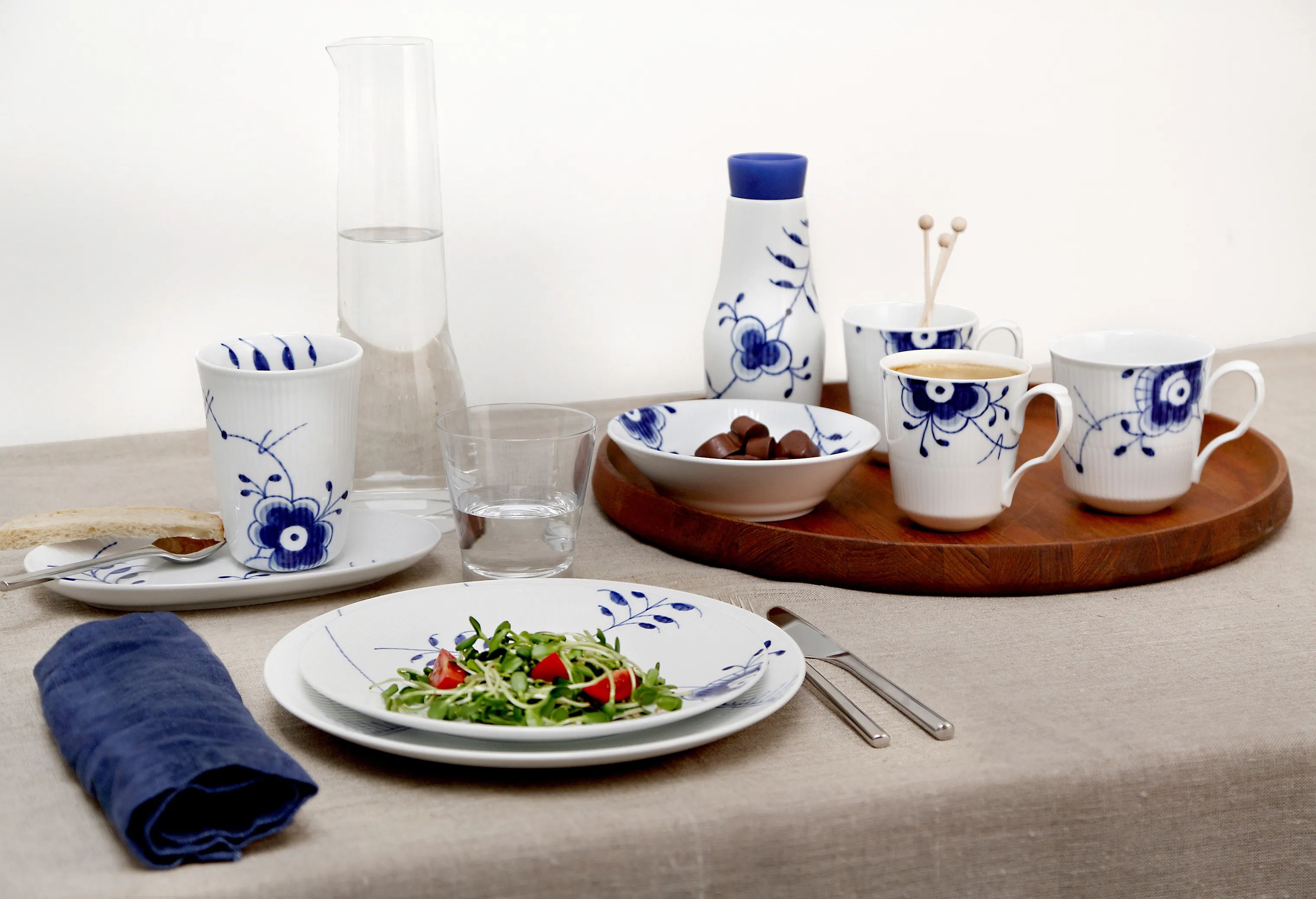 Royal Copenhagen Krus og kopper uden hank Blå Mega Riflet Termokop #1 i #1, 39 cl, 2