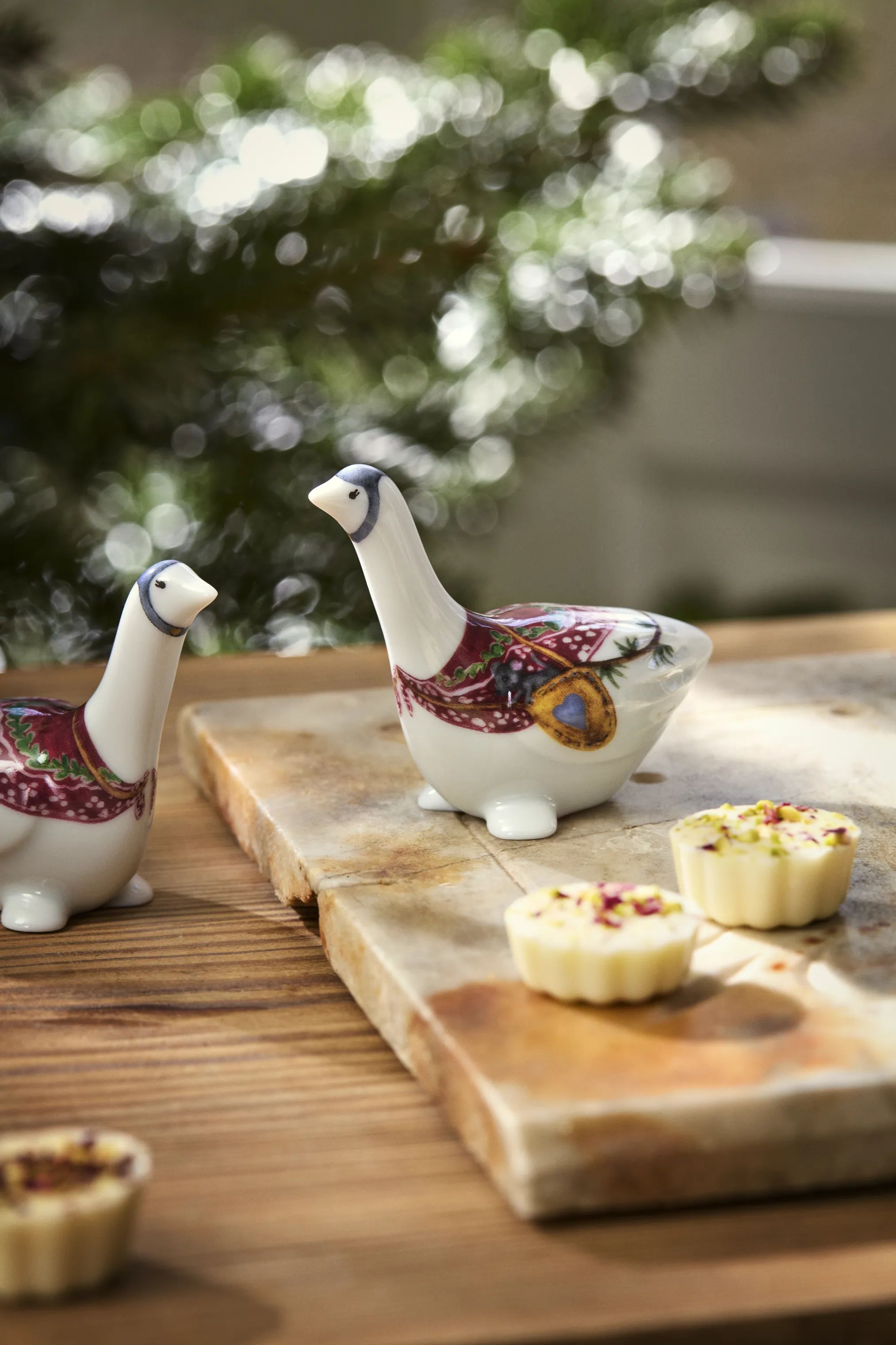 Kähler Julefigurer Hammershøi Jul Gås i Hvid m. deko, 6