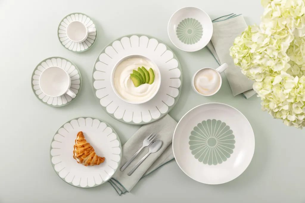 Villeroy & Boch Skåle Fleur Vert Skål i Hvid/grøn indeni, 3