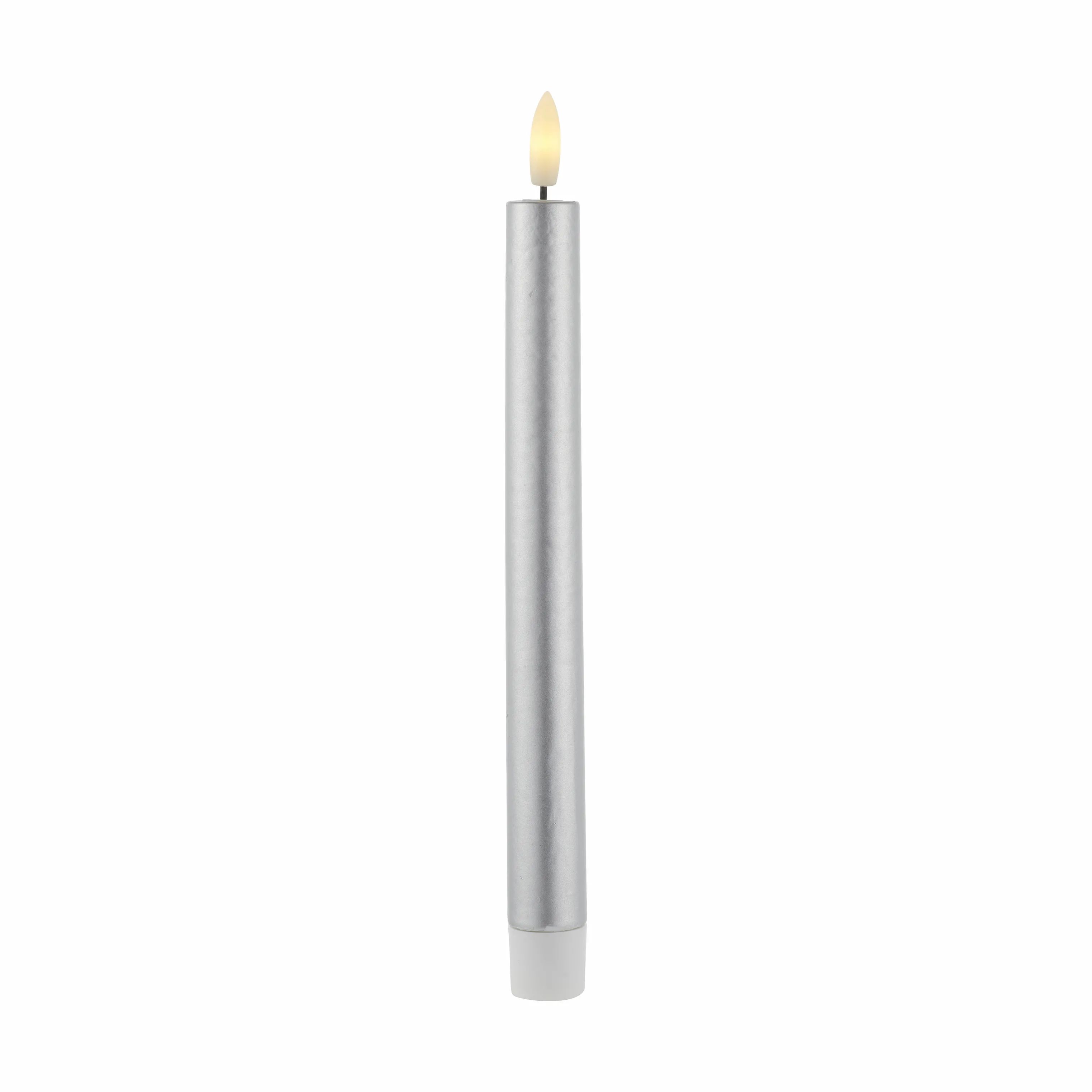 Sirius LED-lys Sille Kronelys - 2 stk. i Sølvfarvet, 25 cm, 1