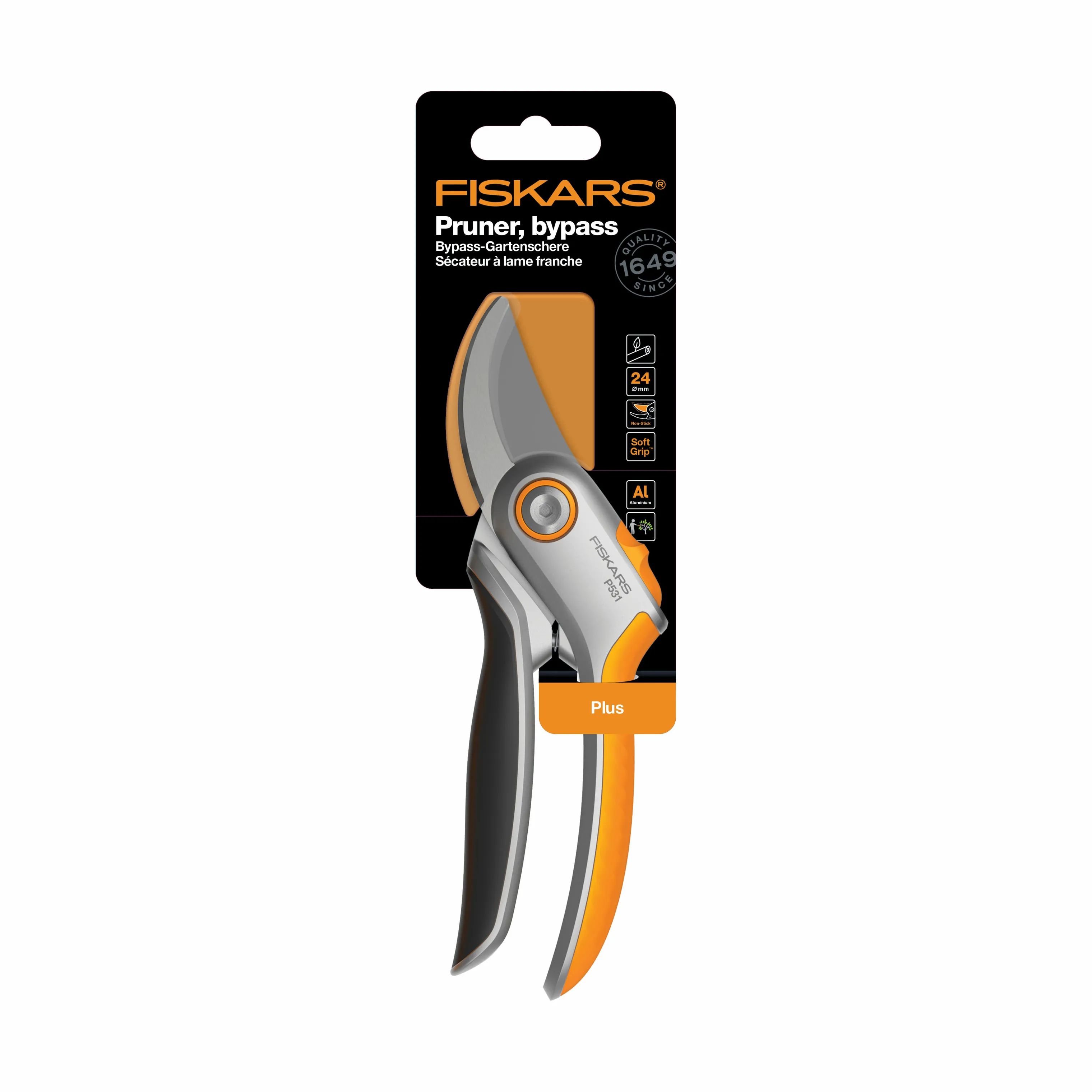 Fiskars Haveredskaber Plus Beskæresaks i Sort/orange, 2 cm, 4