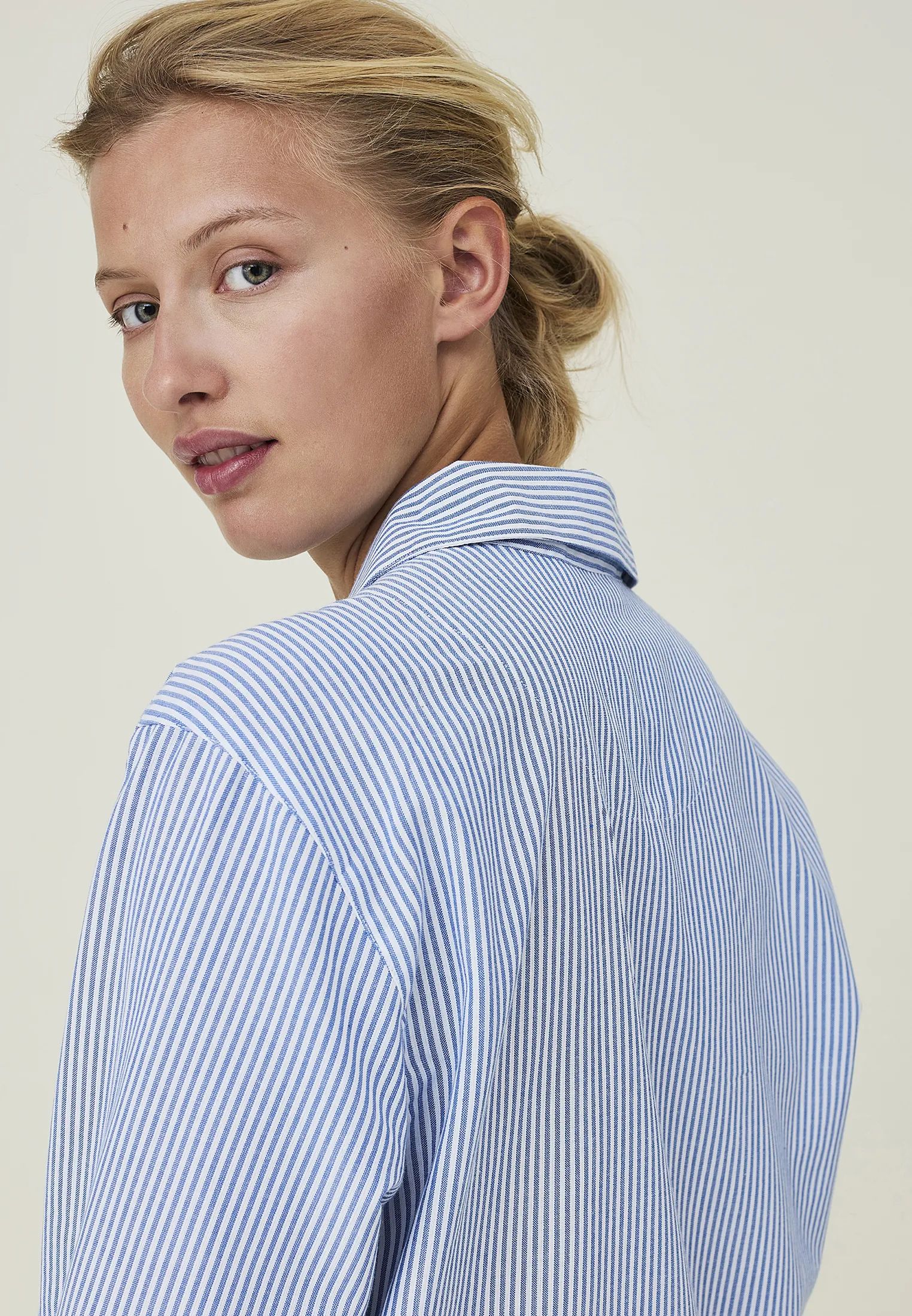 Lexington Pyjamas Icons Pyjamassæt Organic i Blue/White, L, 2