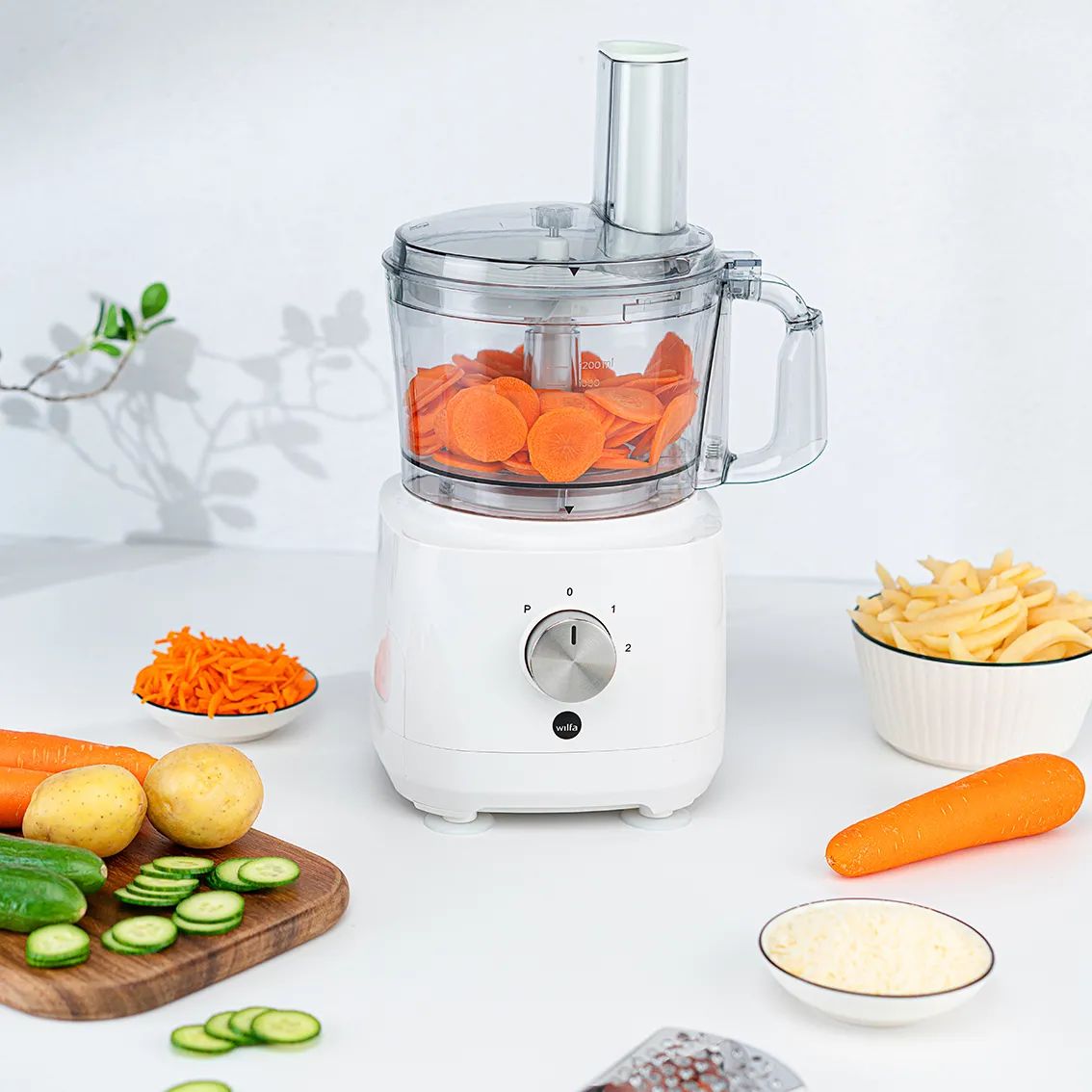 Wilfa Foodprocessorer Foodprocessor FP2-1000W i Hvid, 2
