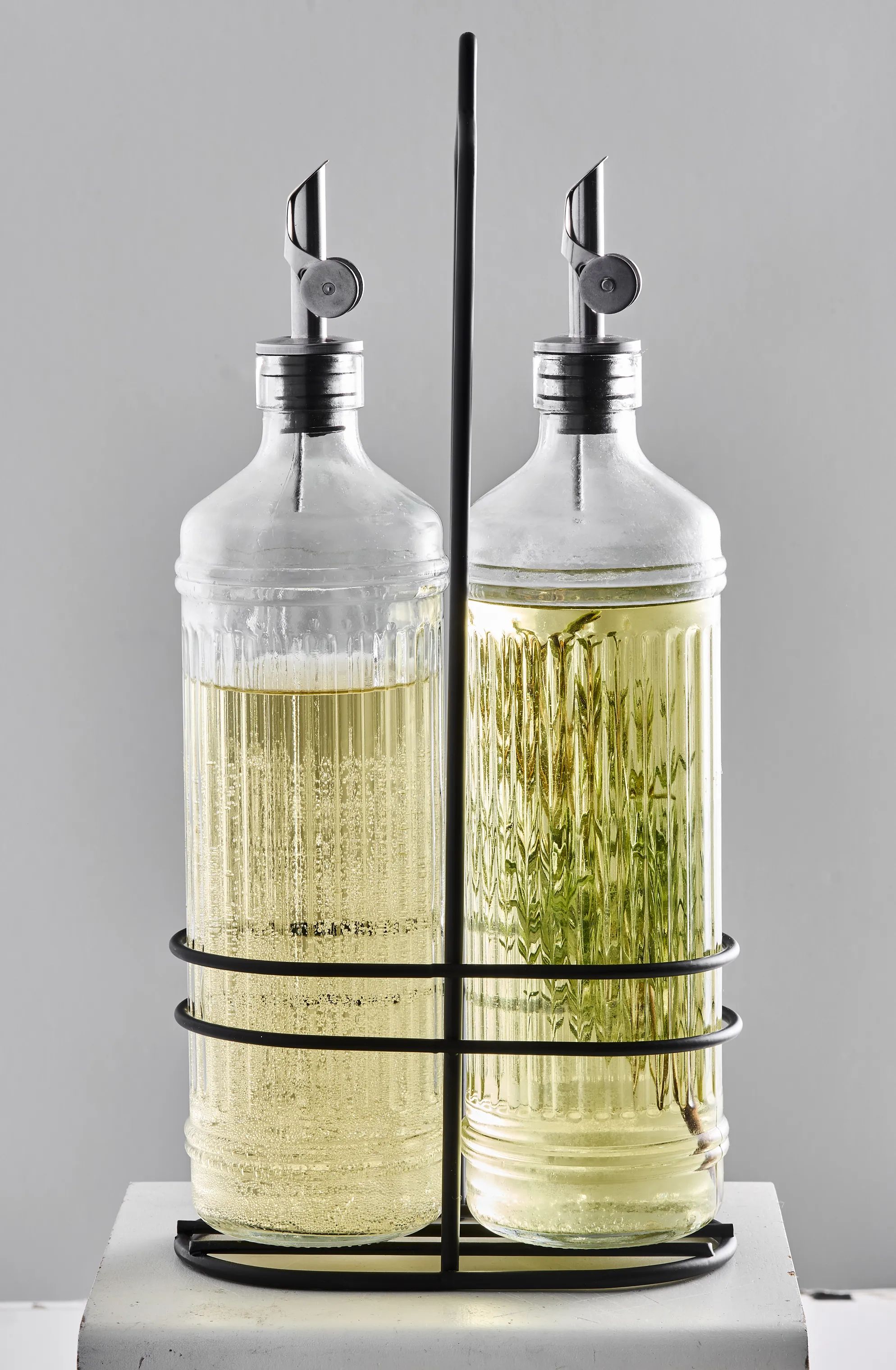 Cook & Baker Olie- og eddikeflasker Olie/Eddikeflaske - 2 stk. i stål glas, 3
