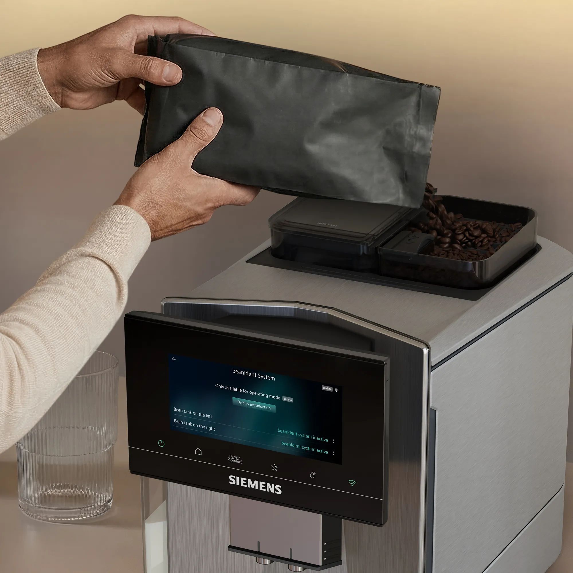 Siemens Espressomaskiner EQ900 iAroma Espressomaskine TQ927E03 i Grå, 5