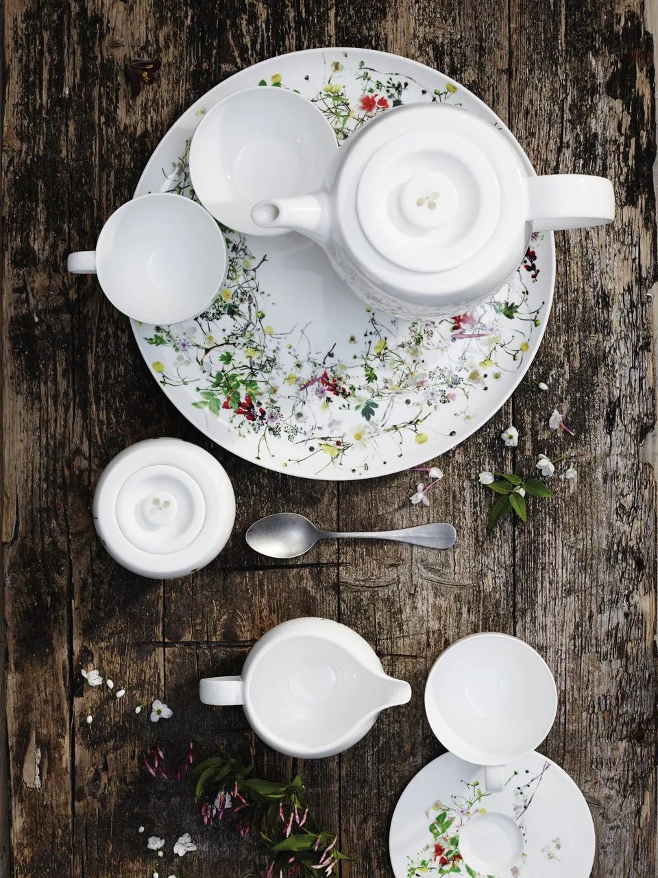 Rosenthal Middagstallerkener Brillance Fleurs Sauvages Undertallerken i Hvid / Multifarvet, 2