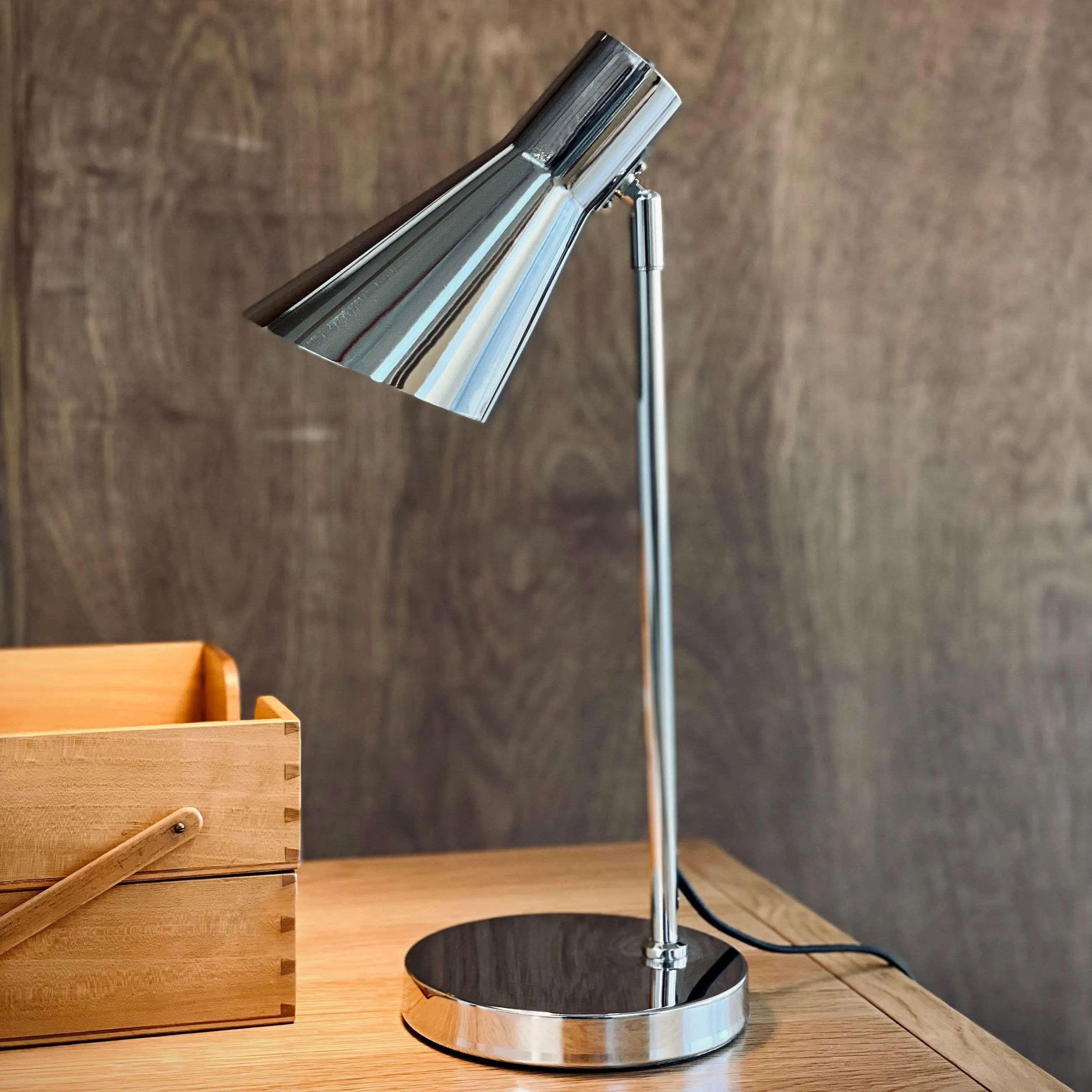 Dyberg Larsen Bordlamper DL12 Bordlampe i Krom, H44,5 x Ø16 cm, 2