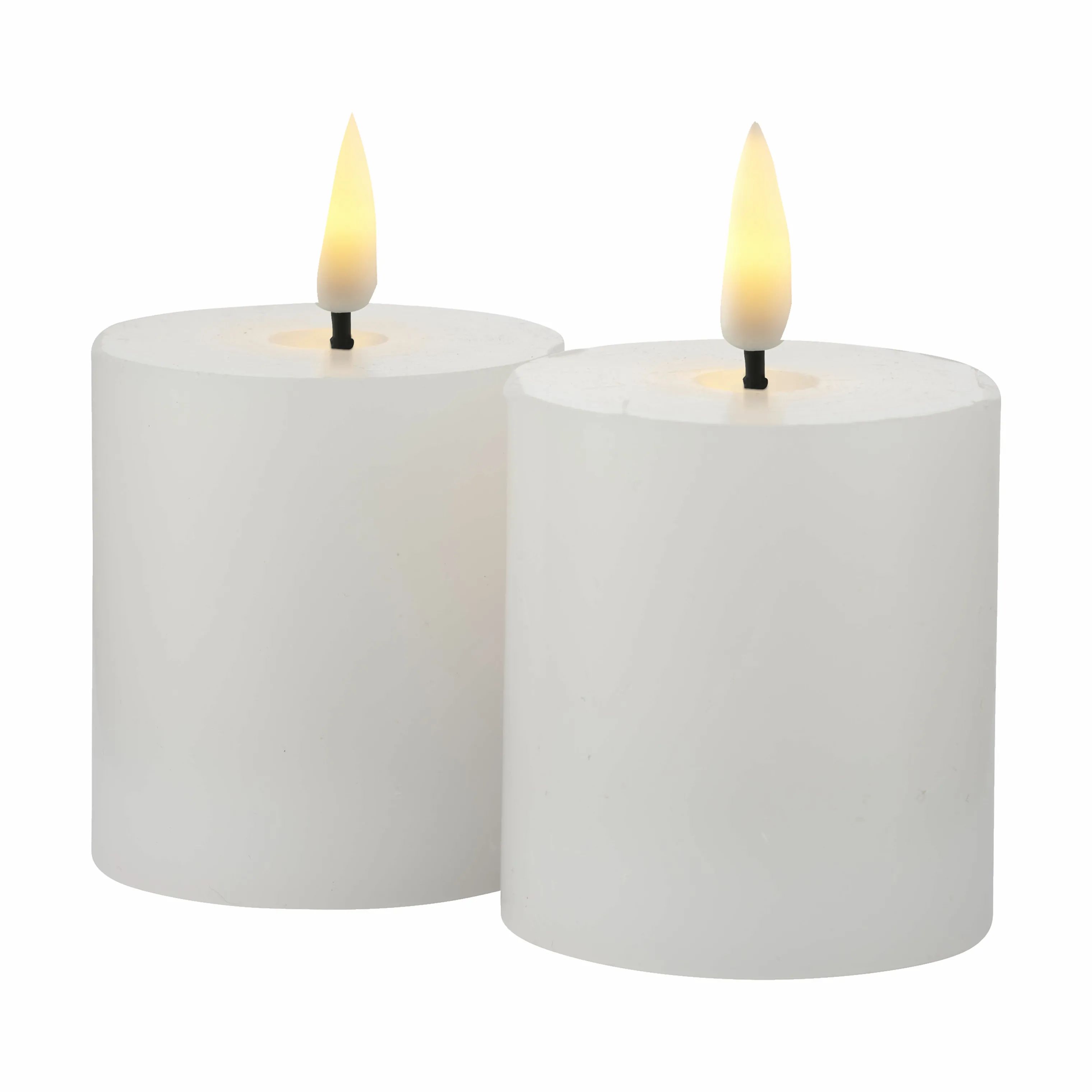 Sirius LED-lys Sille Genopladelig Sille Mini Genopladelig LED Bloklys - 2 stk. i Hvid, 2 stk., 1