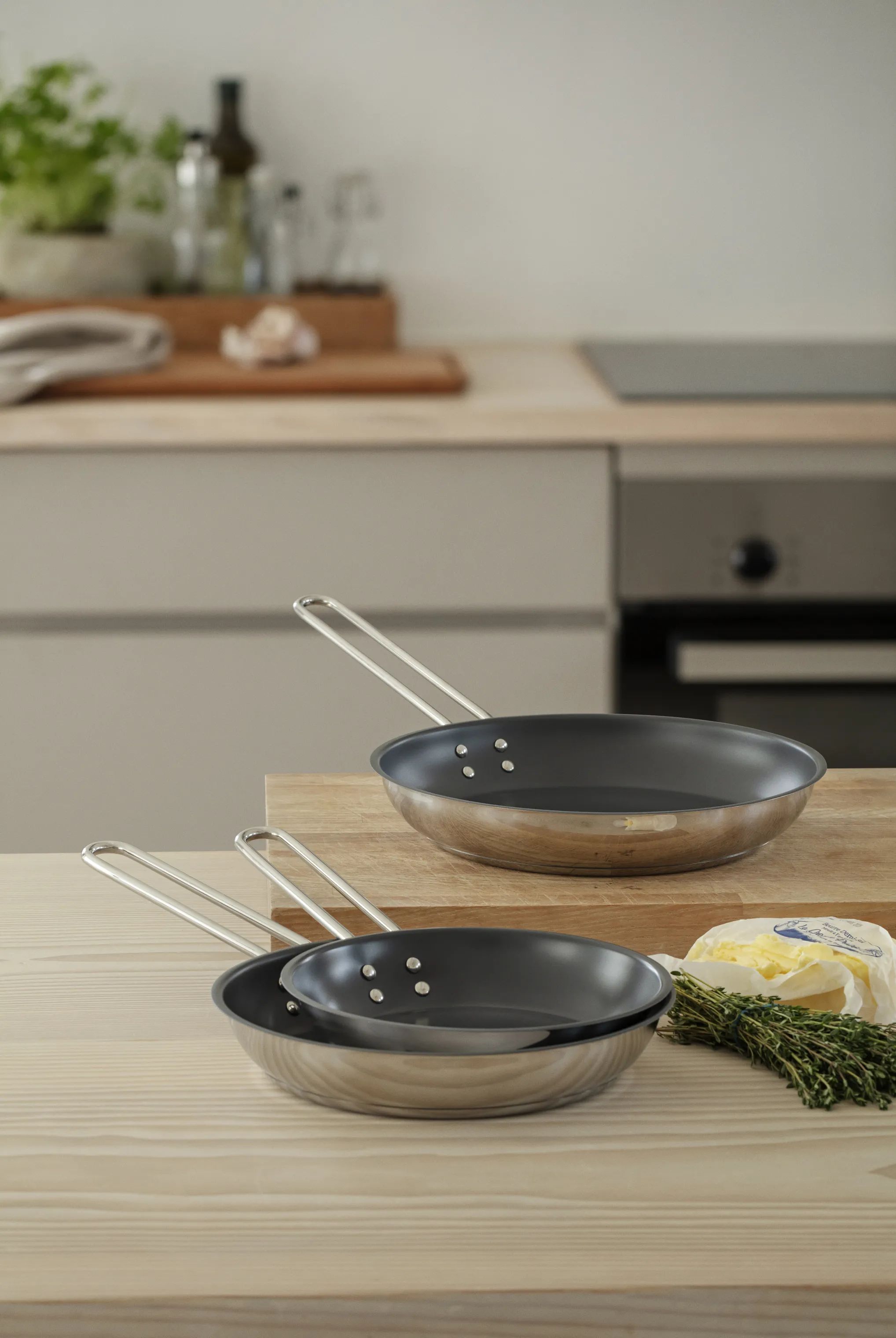 Eva Trio Stegepander Titanium Rec. Laser Titanium Stegepande i Poleret stål, 20 cm, 2