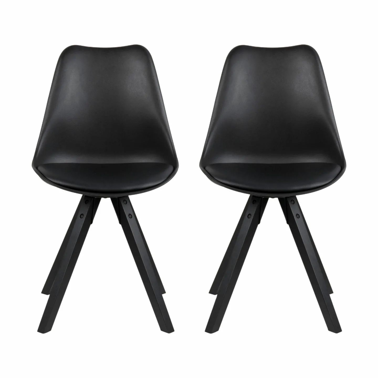 CASA Living Spisebordsstole Dima Spisebordsstol - 2 stk. i Sort, 1