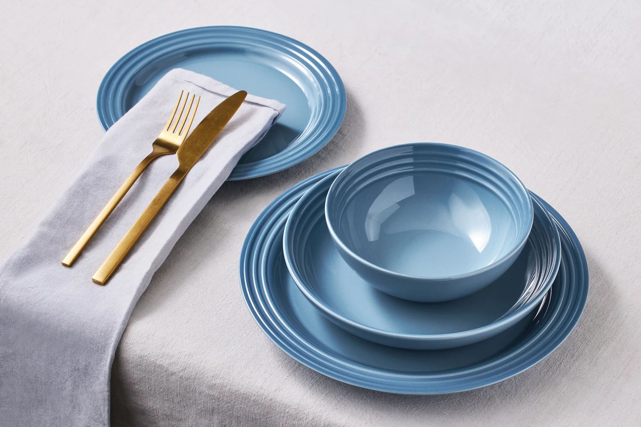 Le Creuset Middagstallerkener Signature Middagstallerken i Chambray, 27 cm, 2