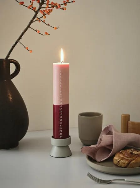 Broste Copenhagen Bloklysestage Anker Lysestage i Beige, 7 cm, 2