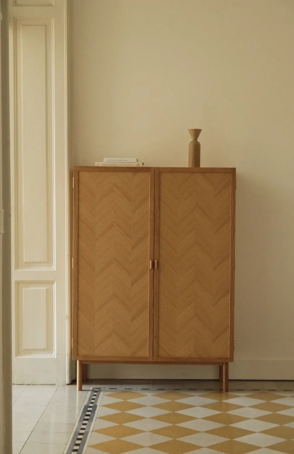 Hübsch Skabe Herringbone Klædeskab i Natur, 3