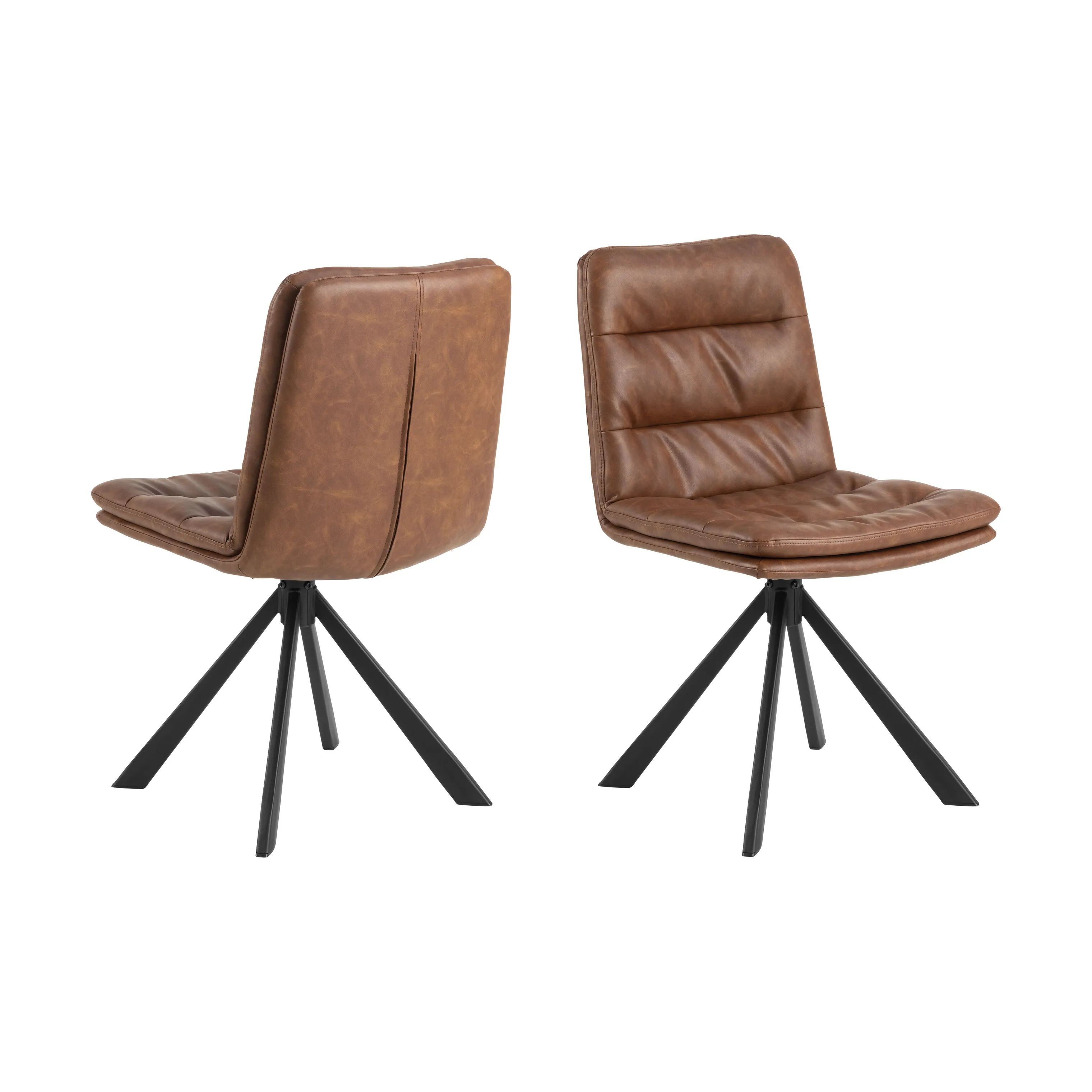 CASA Living Spisebordsstole Dean Spisebordsstol - 2 stk i Cognac, 2