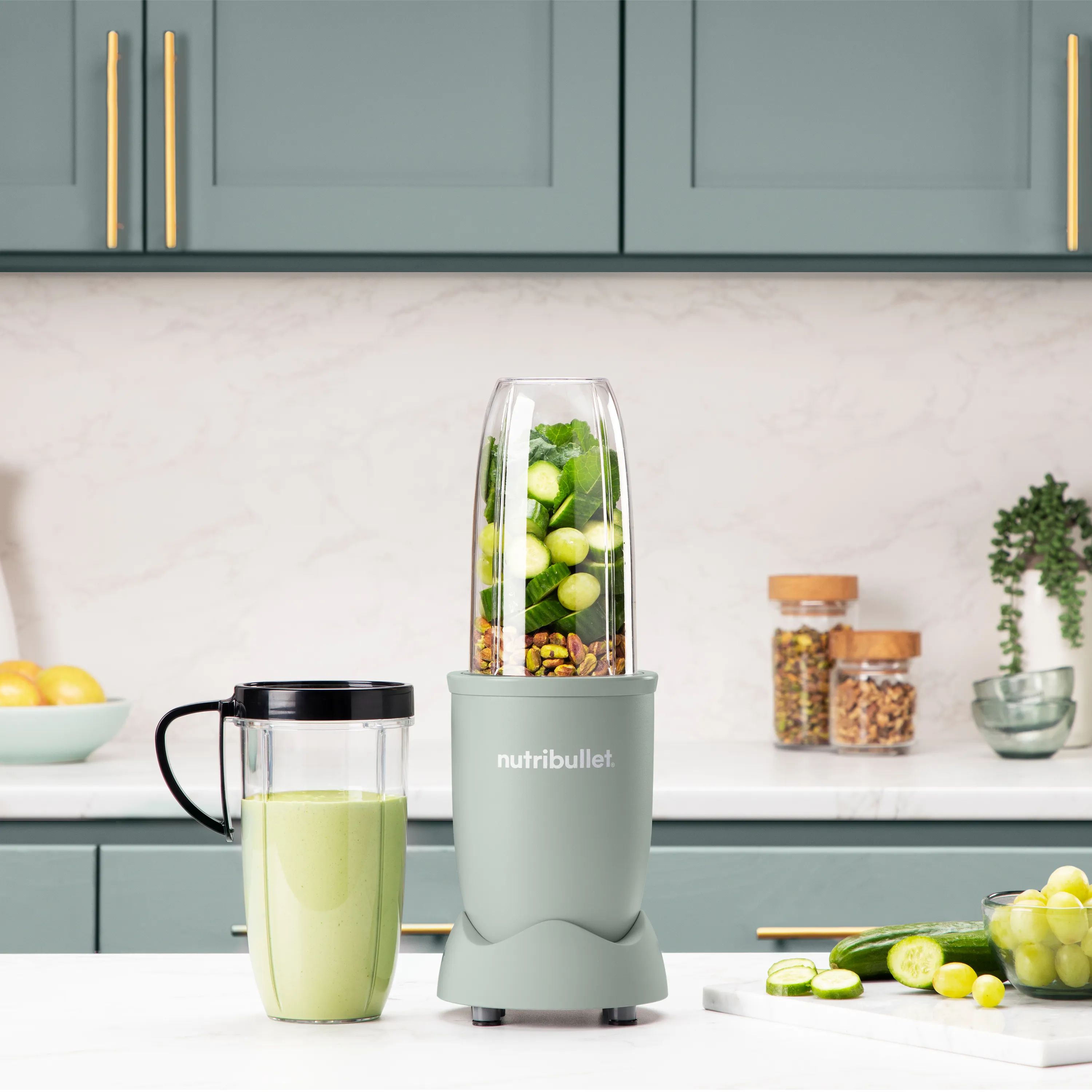 Nutribullet Smoothieblendere Pro 900 Smoothieblender NB907MAJD i Mat mint grøn, 4