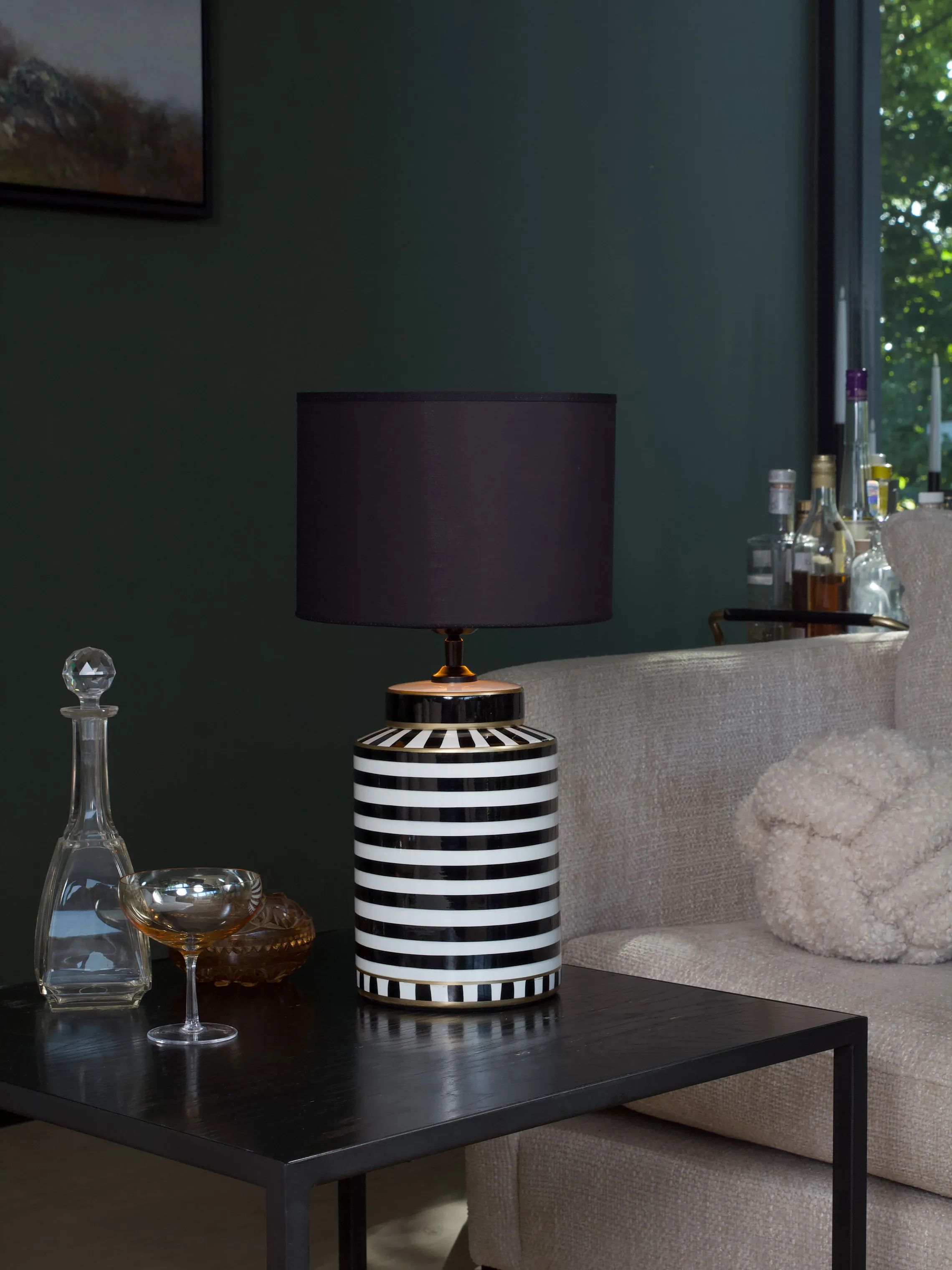 PR Home Bordlamper Gatsby Bordlampe i Svart/Vit, 2
