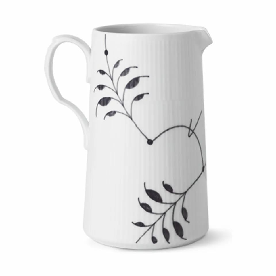 Royal Copenhagen Serveringskander Sort Mega Riflet Kande i 1.5 L, 4