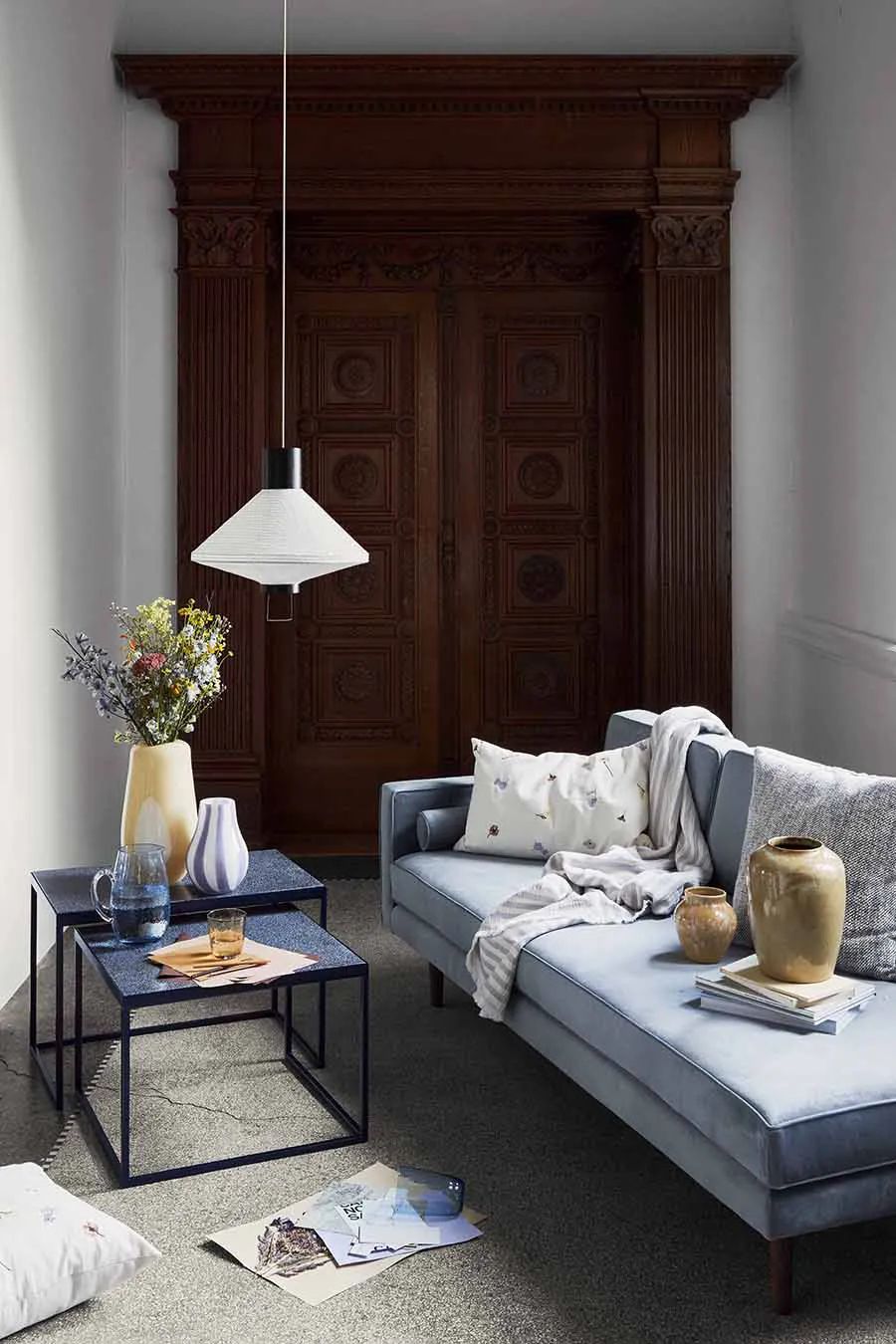 Broste Copenhagen Sideborde Tilde Bord i Dark Blue, 2